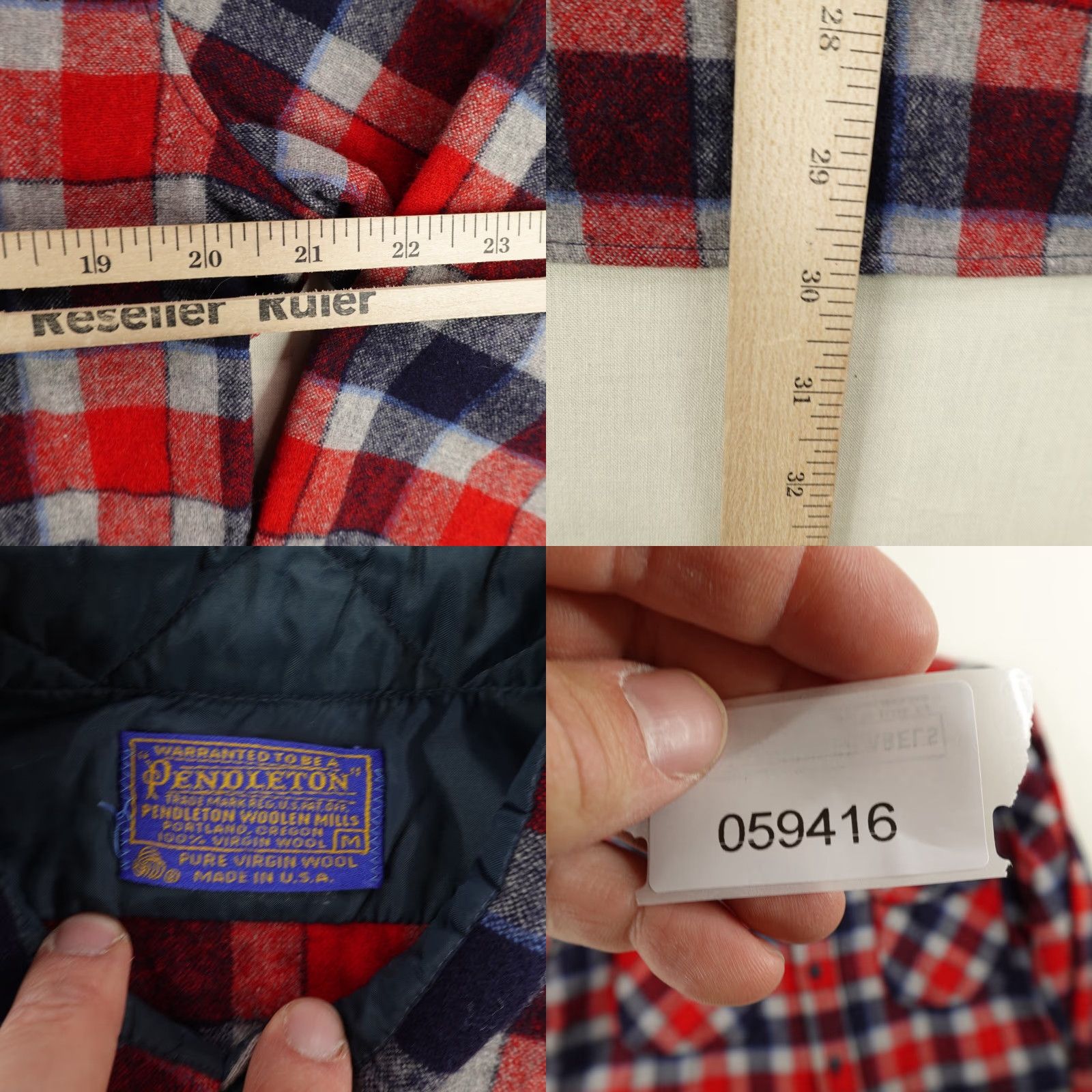 Pendleton VINTAGE Pendleton Shirt Mens Medium Plaid Wool Flannel Button-Up 70s 80s Casual Workwear Mens Size US M / EU 48-50 / 2 - 8 Thumbnail