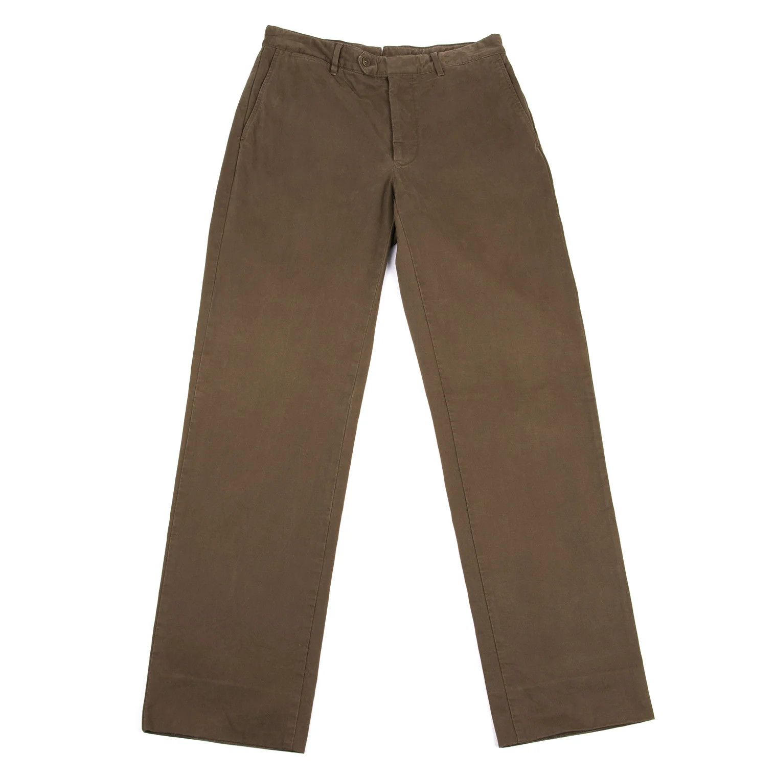 Dries Van Noten Cotton Straight Pants in Brown, Size 46 Size US 30 / EU 46 - 1 Thumbnail