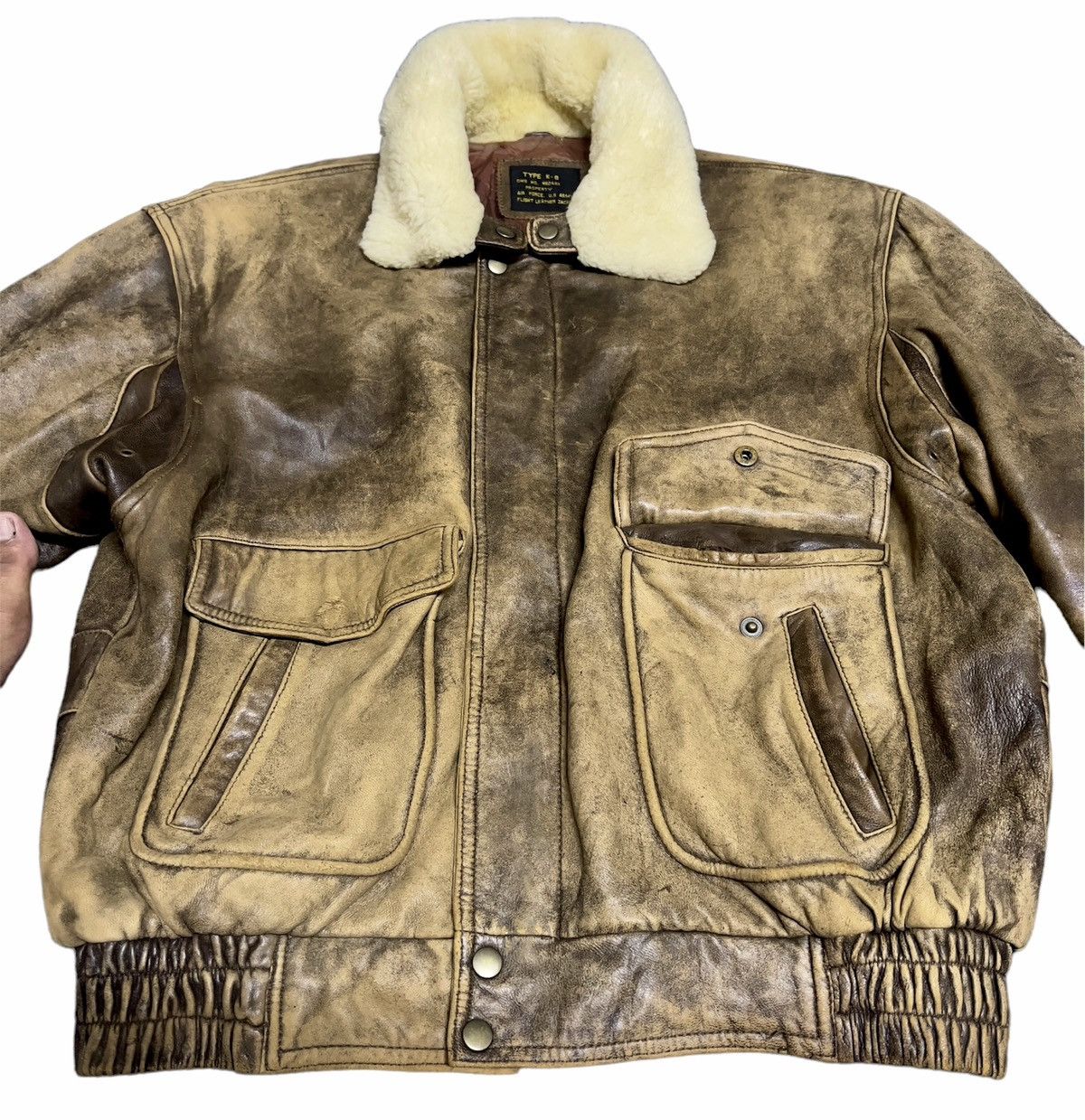 Military Vintage Type K8 Leather Jacket Aviator US Military Tactical Grailed