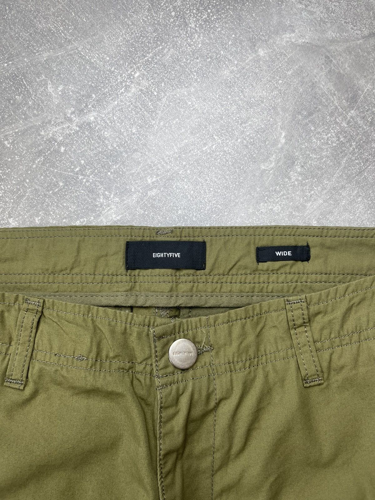Other EIGHTYFIVE Wide Leg Cargo Olive Green Utility Military Pants Size US 31 - 10 Thumbnail