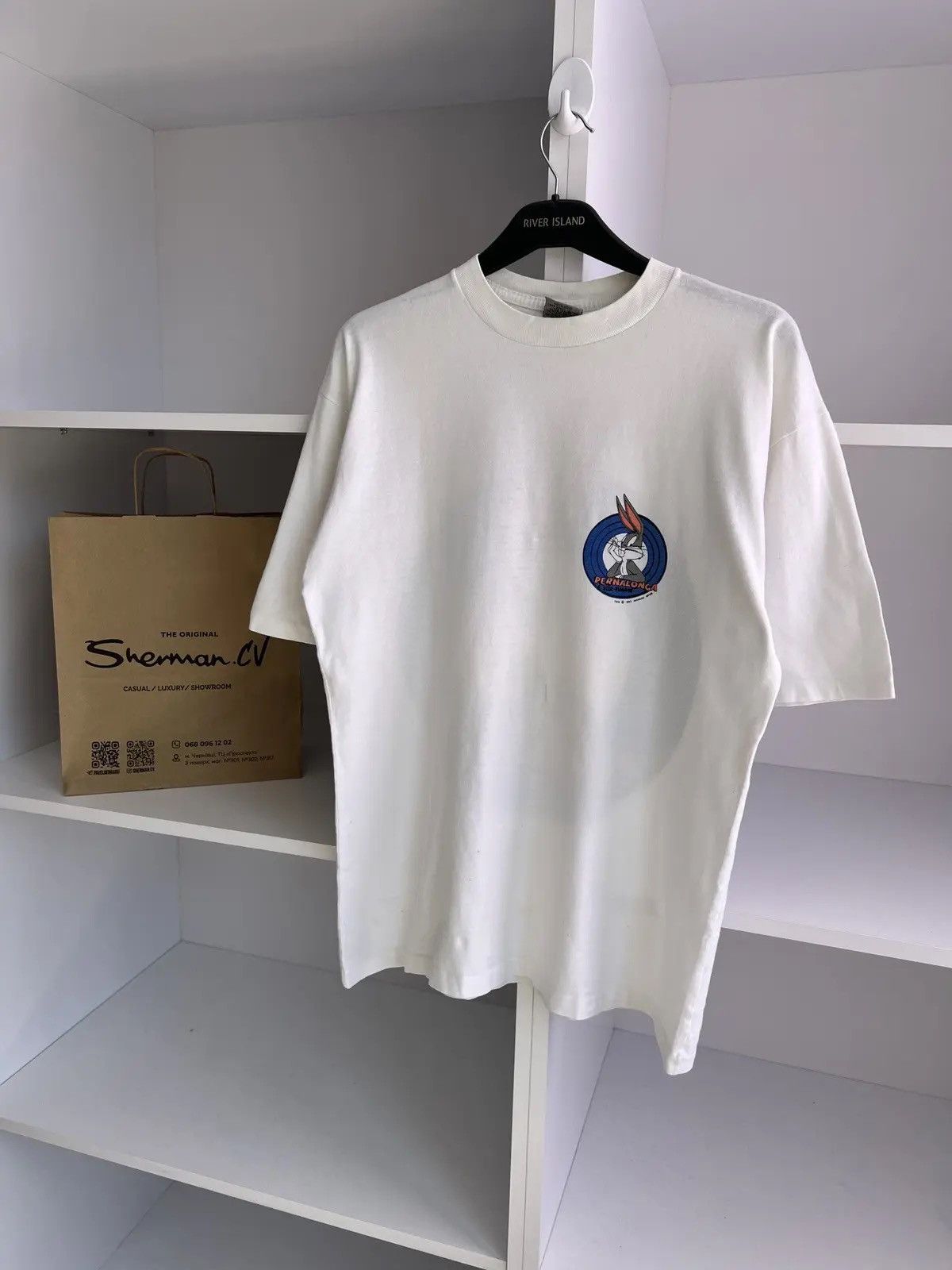 Band Tees × Vintage × Warner Bros Vintage Warner Bros Big logo 1993 Tee Size US M / EU 48-50 / 2 - 3 Thumbnail