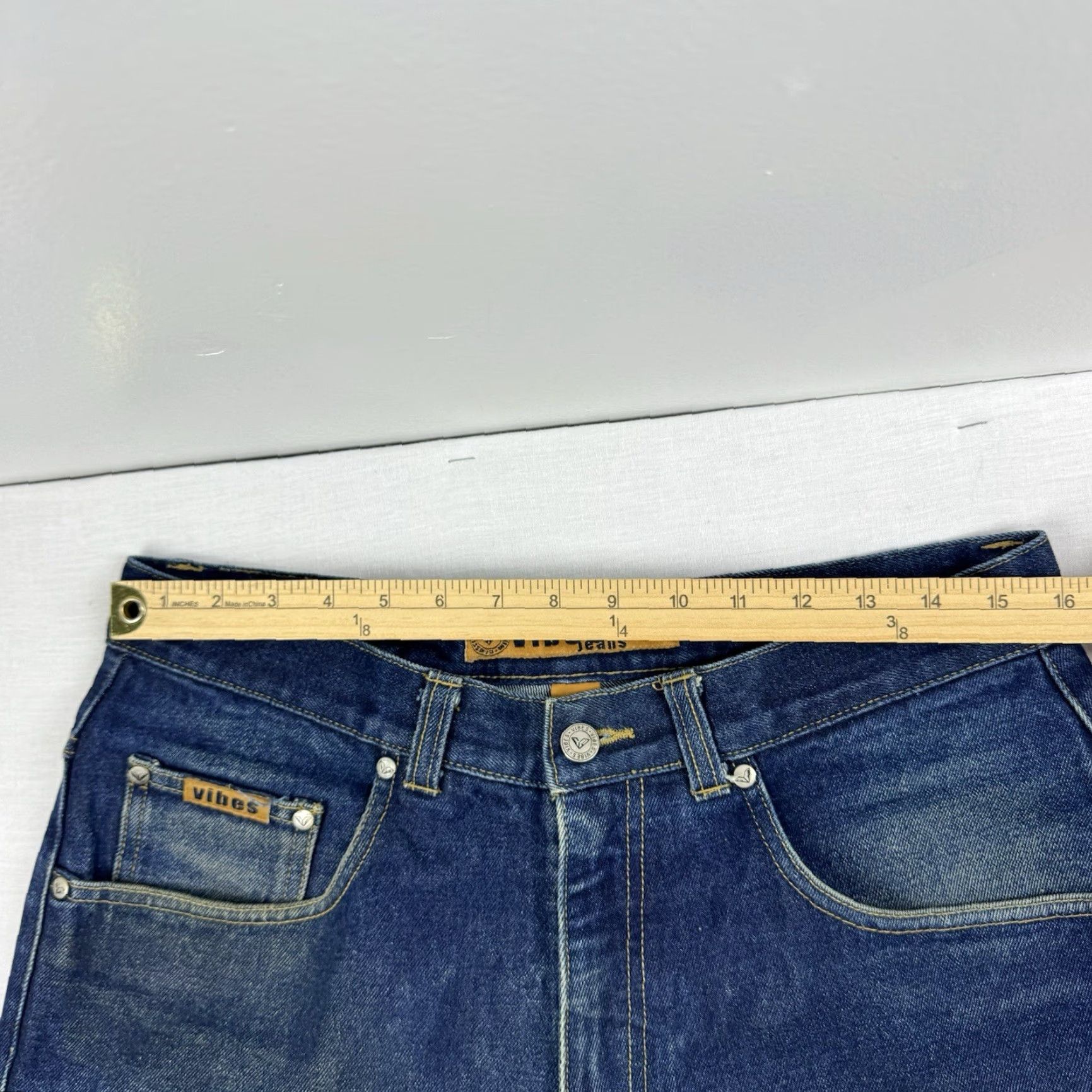 VIBE VINTAGE Vibes Jeans Mens 34x32 Denim Wide-Leg Baggy Relaxed 90s Punk Hip Hop Grunge Blue 1960s-90s Mens Size US 34 / EU 50 - 7 Thumbnail