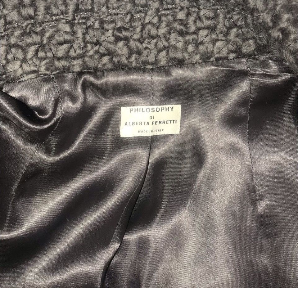 Alberta Ferretti ALBERTA Ferretti Italian Wool Textured Coat Tailored Size M / US 6-8 / IT 42-44 - 14 Thumbnail