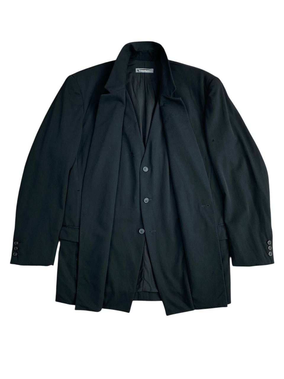 Issey Miyake Vintage 80’s Issey Miyake 2 Piece Distressed Blazer Size US L / EU 52-54 / 3 - 12 Thumbnail
