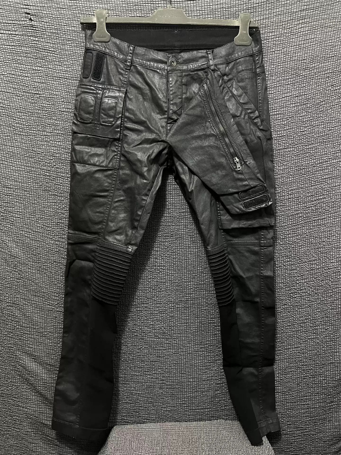 Rick Owens Rick Owens 16ss Wax Slant Motorcycle Jeans-2505 Size US 31 - 3 Thumbnail