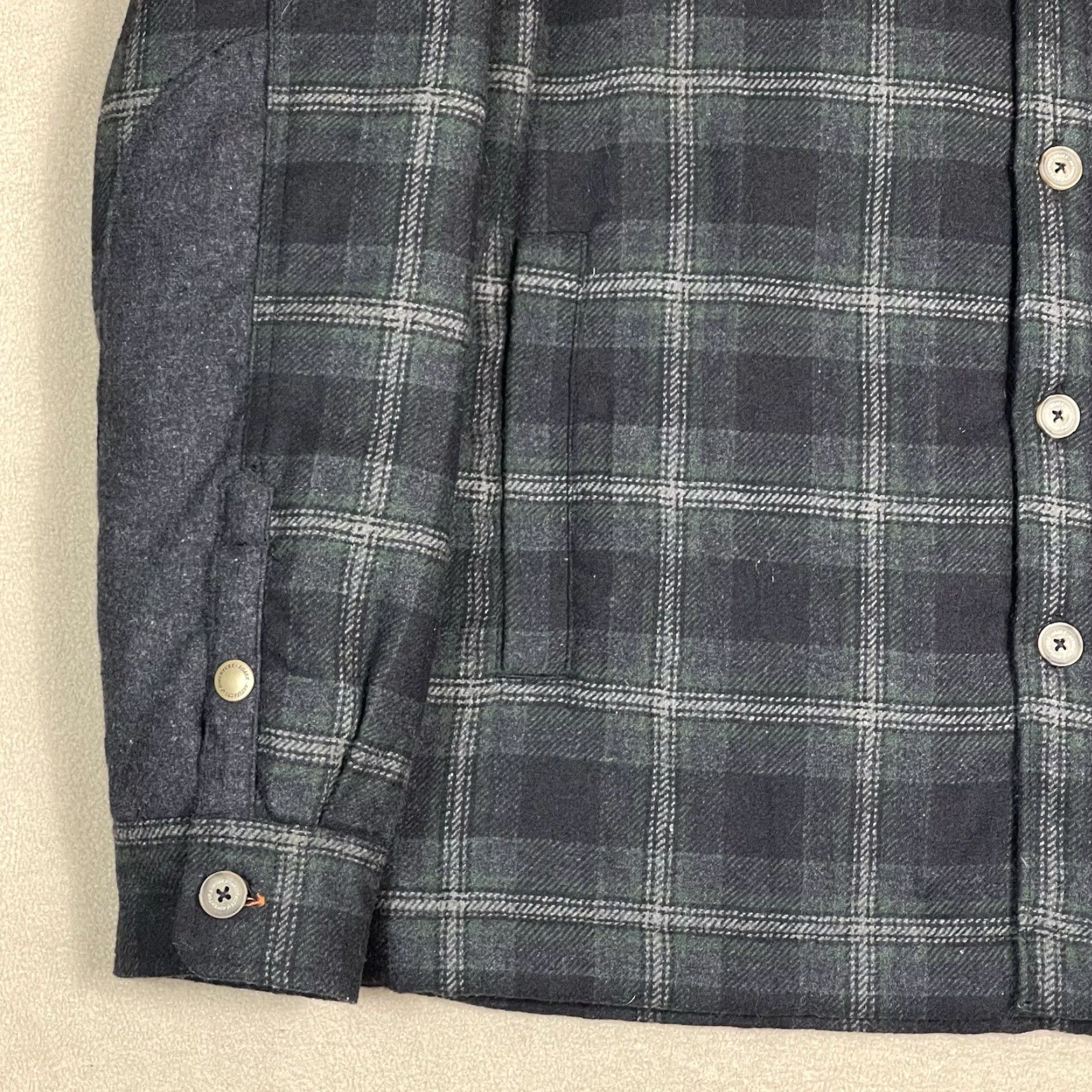 Roark Roark Mens Jacket Heavyweight Gray Green Plaid Sherpa Lined Utility Military Style Jacket M Men Size US M / EU 48-50 / 2 - 3 Thumbnail