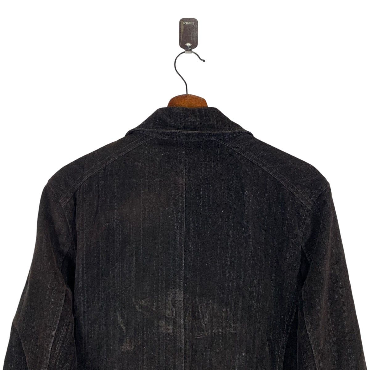 In The Attic VINTAGE SILVER MOON DISTRESSED DENIM BIKERS JACKET Size US L / EU 52-54 / 3 - 8 Thumbnail