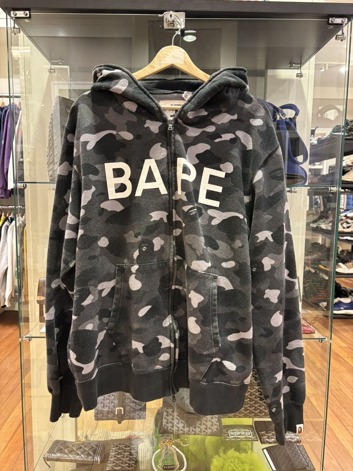 Bape Grey Camo Full Zip Hoodie
