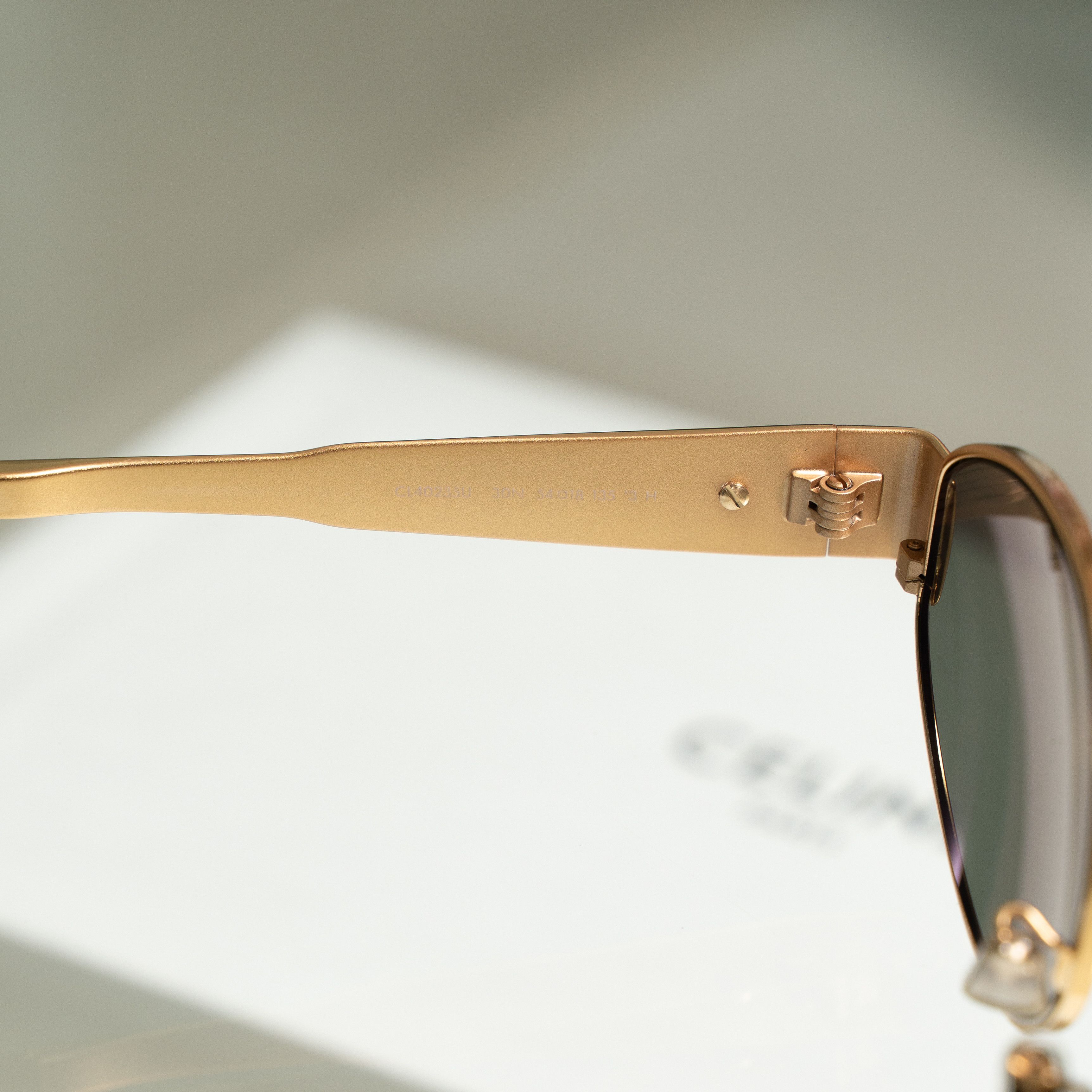 Celine CELINE Triomphe Metal 01 Sunglasses In Metal GOLD Size ONE SIZE - 7 Thumbnail