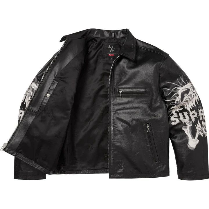 Supreme × Yohji Yamamoto Supreme Y's by Yohji Yamamoto Leather Jacket Size US XL / EU 56 / 4 - 4 Thumbnail