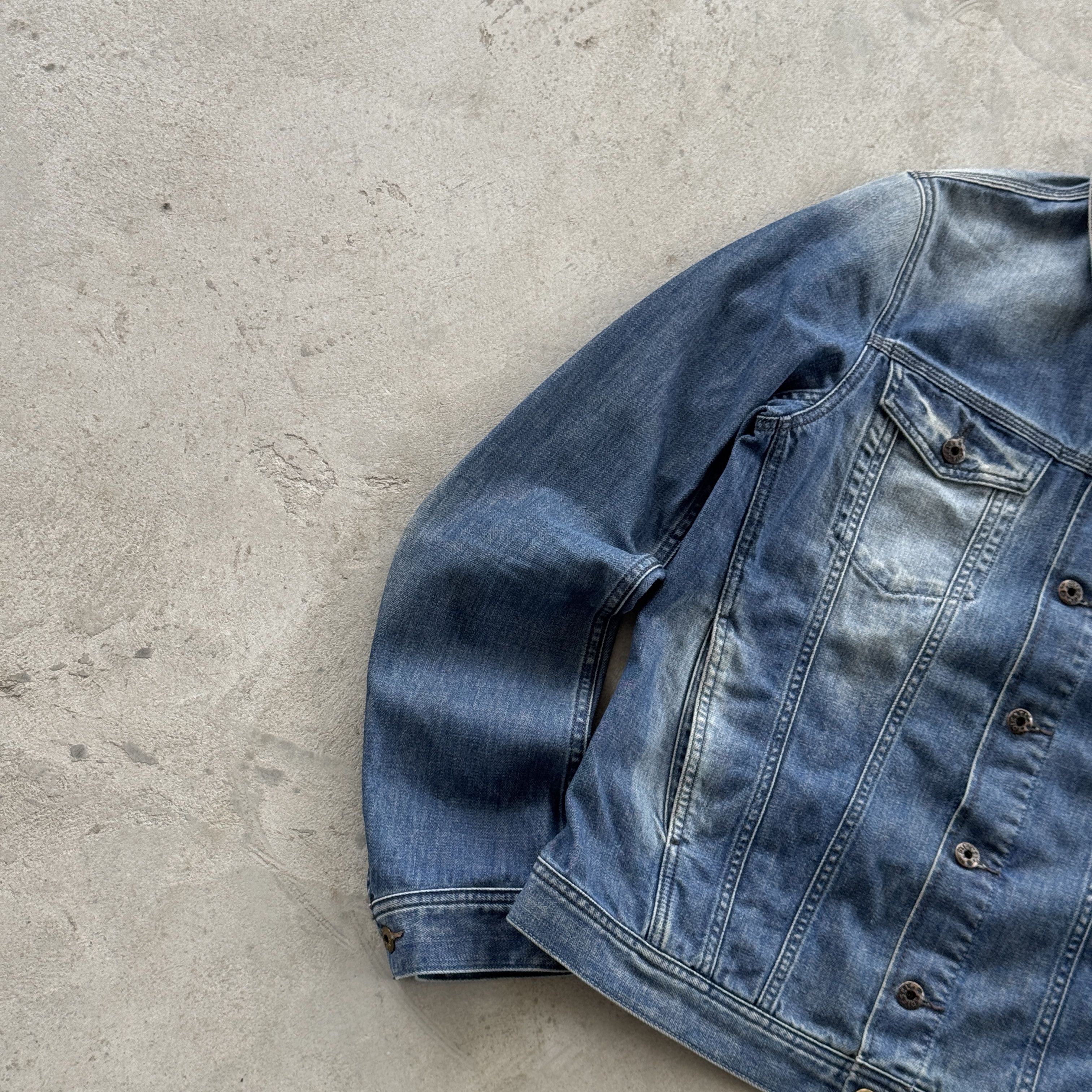 Diesel Diesel Industry Wash Denim Trucker Jacket Indigo Blue Size US L / EU 52-54 / 3 - 3 Thumbnail