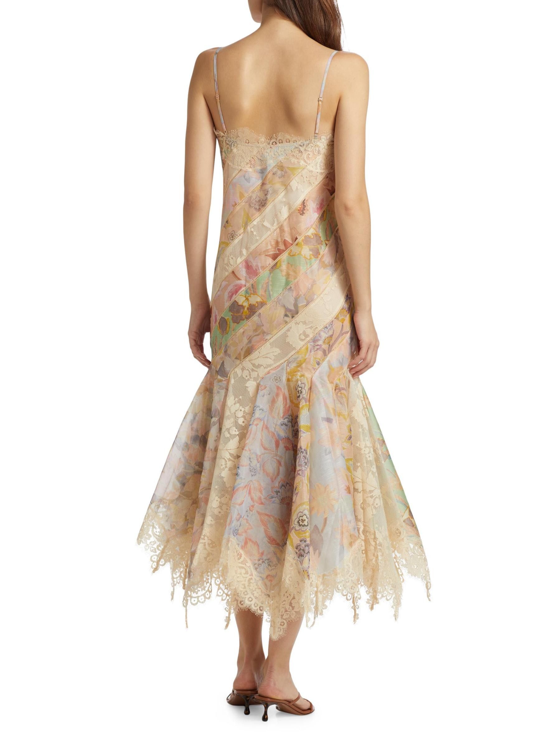 Zimmermann oc11z0925 Eden Spliced Slip Dress in Multicolor Size XS / US 0-2 / IT 36-38 - 4 Thumbnail