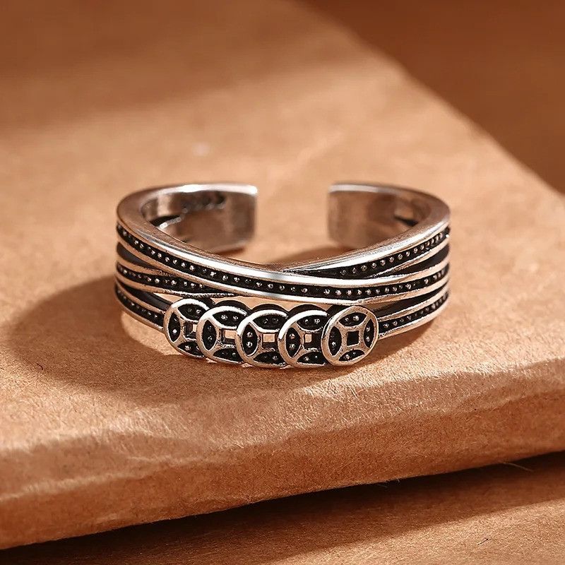 Japanese Brand Retro Coins Ring Size ONE SIZE - 2 Thumbnail