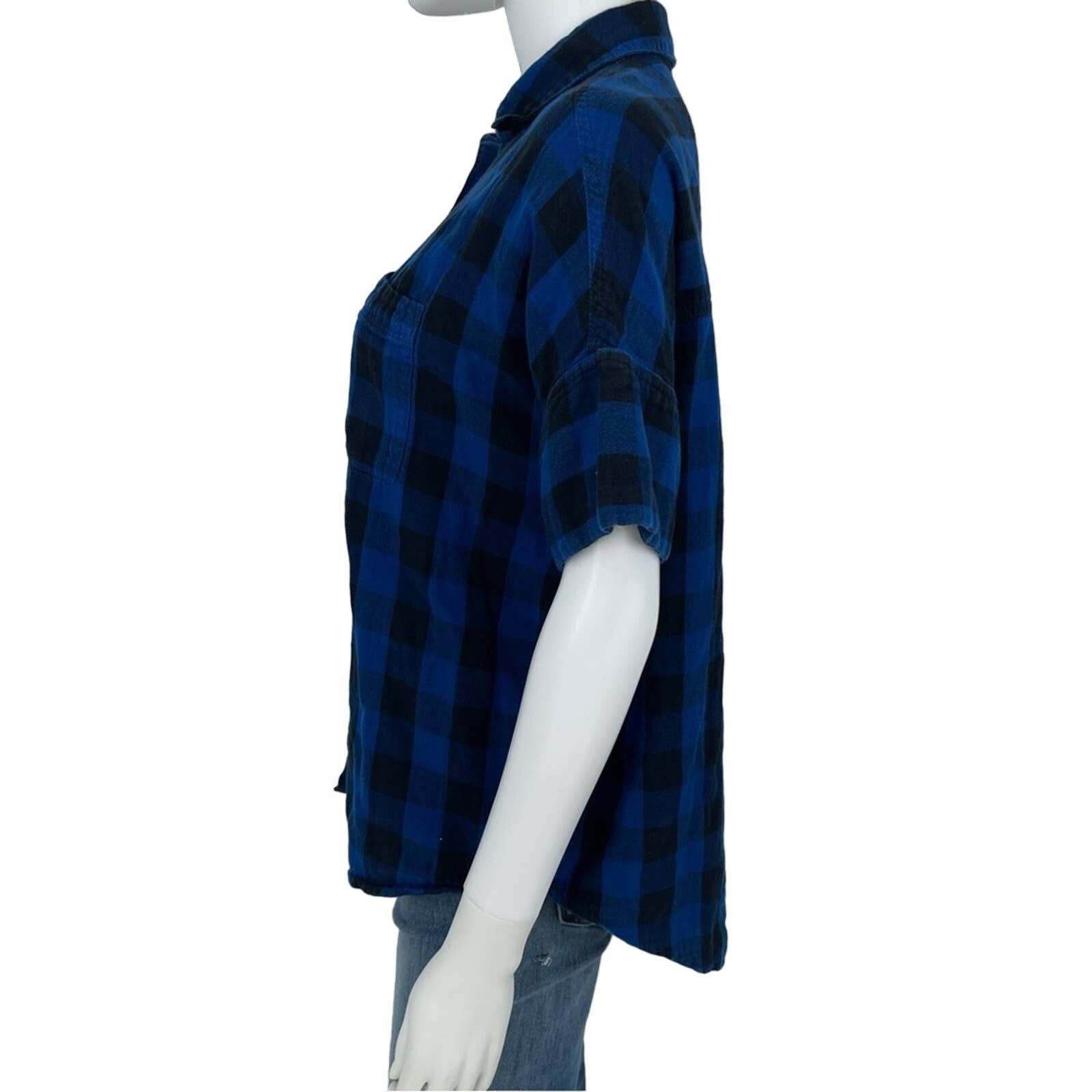 Madewell Madewell ButtonDown Flannel Courier Shirt Buffalo Blue Small Size S / US 4 / IT 40 - 4 Thumbnail