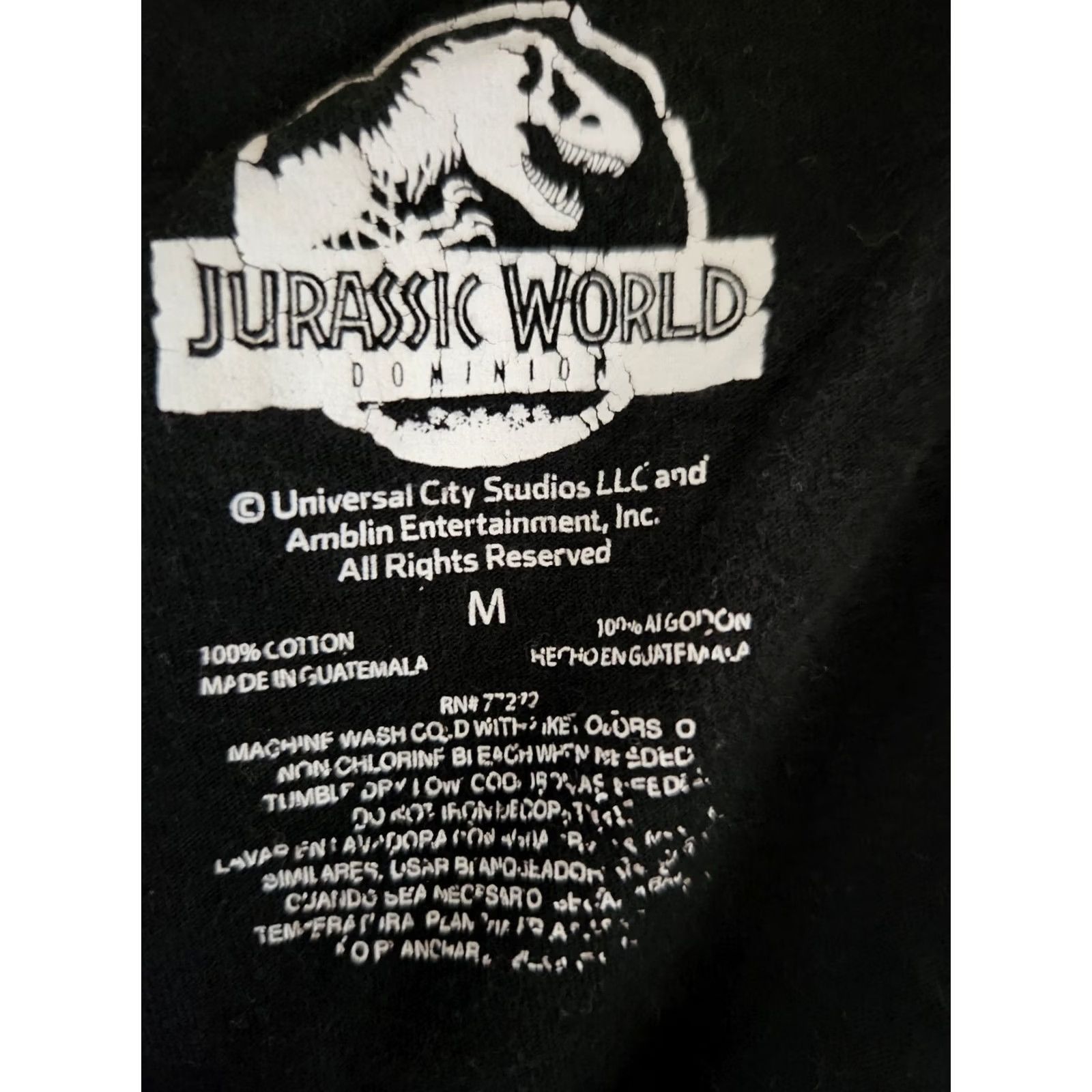 Vintage Jurassic World Dominion Shirt Women M Black Crew Neck Short Sleeve T-Shirt Juniors Casual Size M / US 6-8 / IT 42-44 - 2 Thumbnail