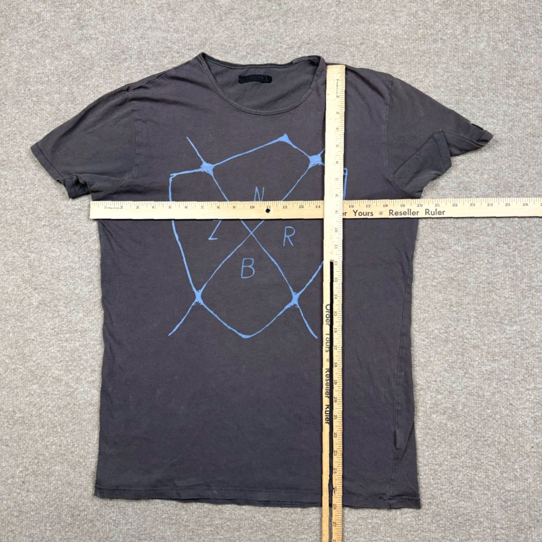 Zanerobe ZANEROBE Shirt Adult Small Gray Short Sleeve Crew Neck Logo Size US S / EU 44-46 / 1 - 6 Thumbnail