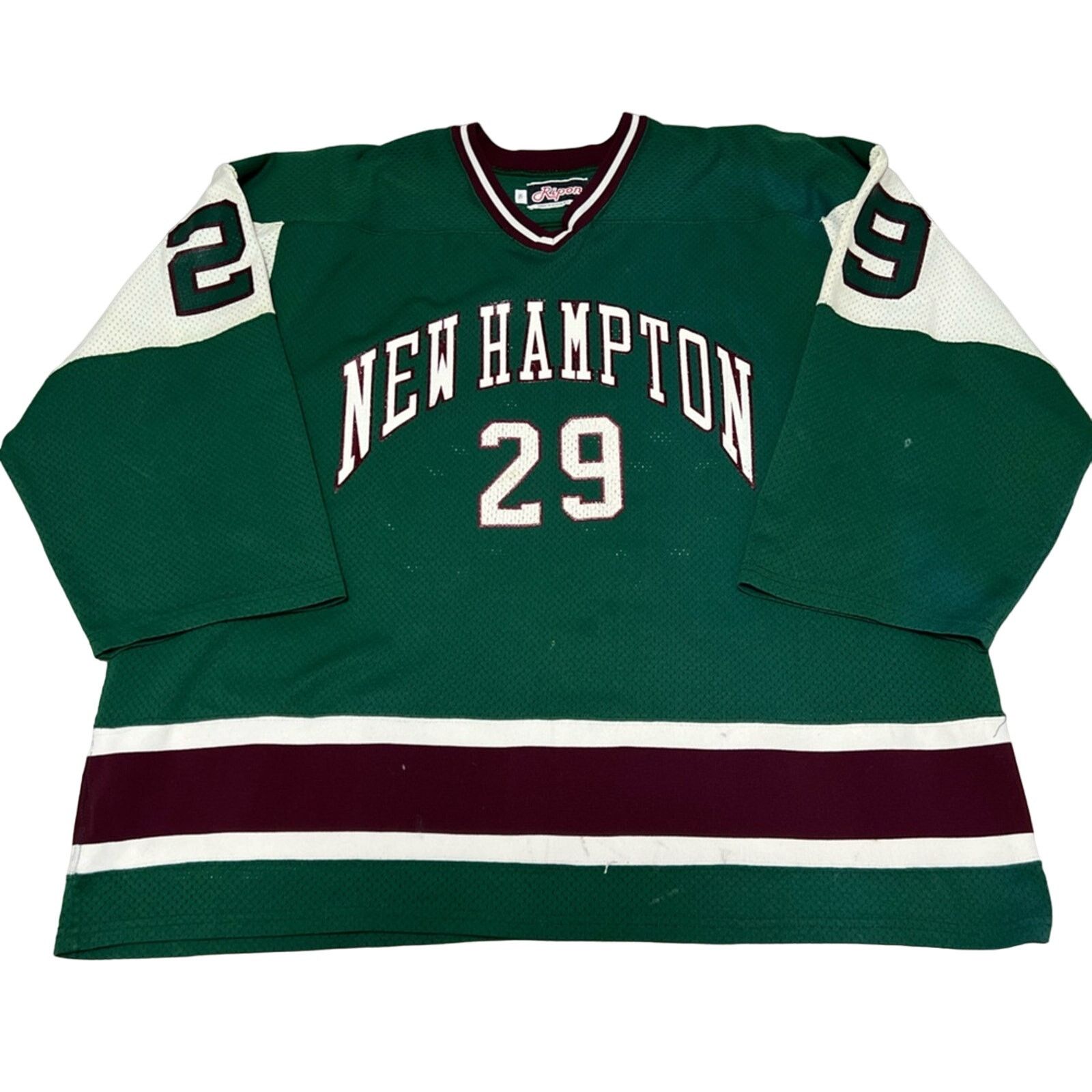 NHL Vintage GAME USED New Hampton Hockey Jersey Ripon 1980’s Size US XL / EU 56 / 4 - 1 Thumbnail