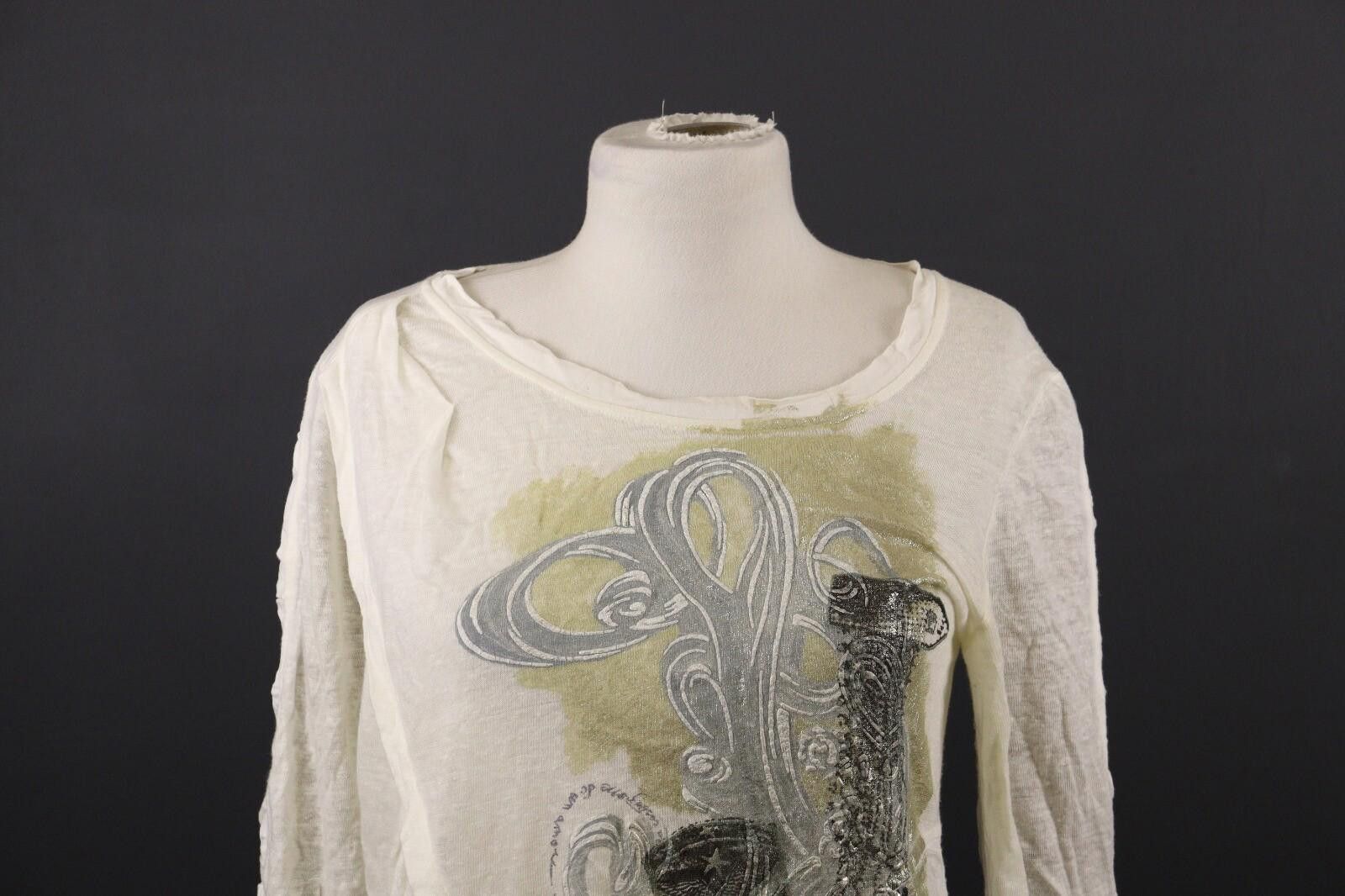 Designer Elisa Cavaletti Blu Sono Italiano Linen Tunic Shirt Size XS Size XS / US 0-2 / IT 36-38 - 2 Thumbnail