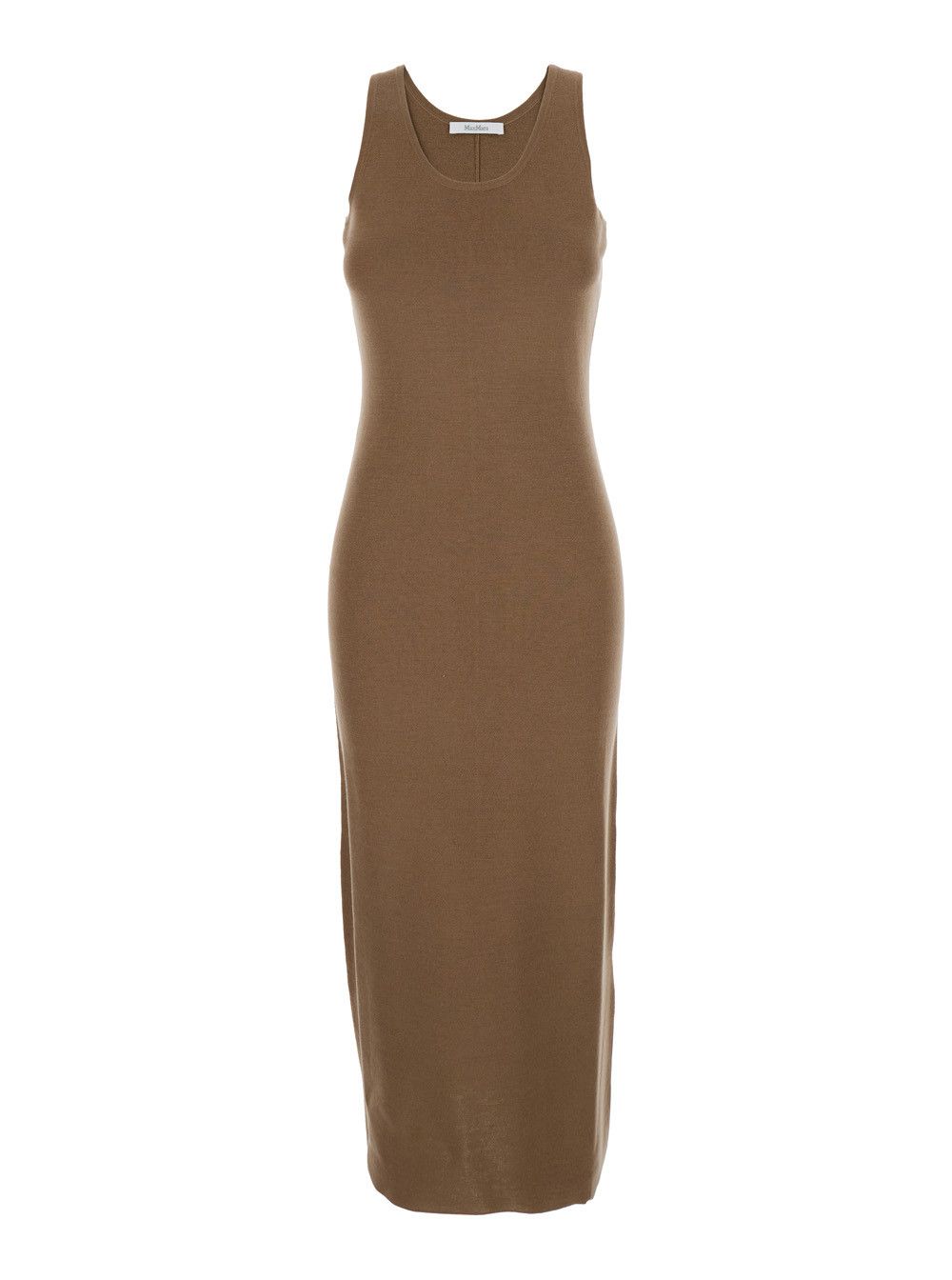 Max Mara 'Aceri' Brown Dress with Round Neck and Rear Single Slit in Wool Woman Size S / US 4 / IT 40 - 1 Thumbnail