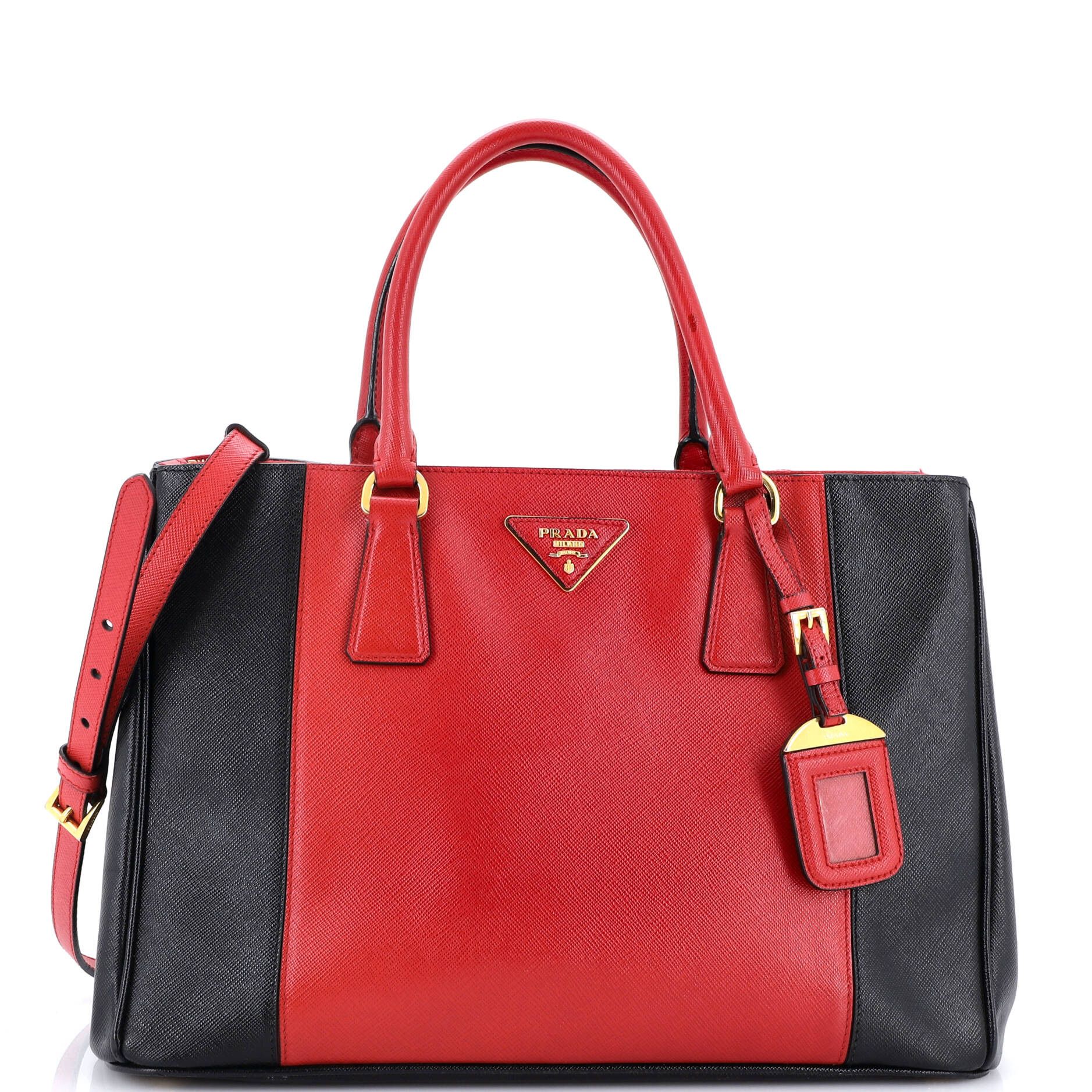 Prada Bicolor Double Zip Lux Tote Size ONE SIZE - 1 Thumbnail