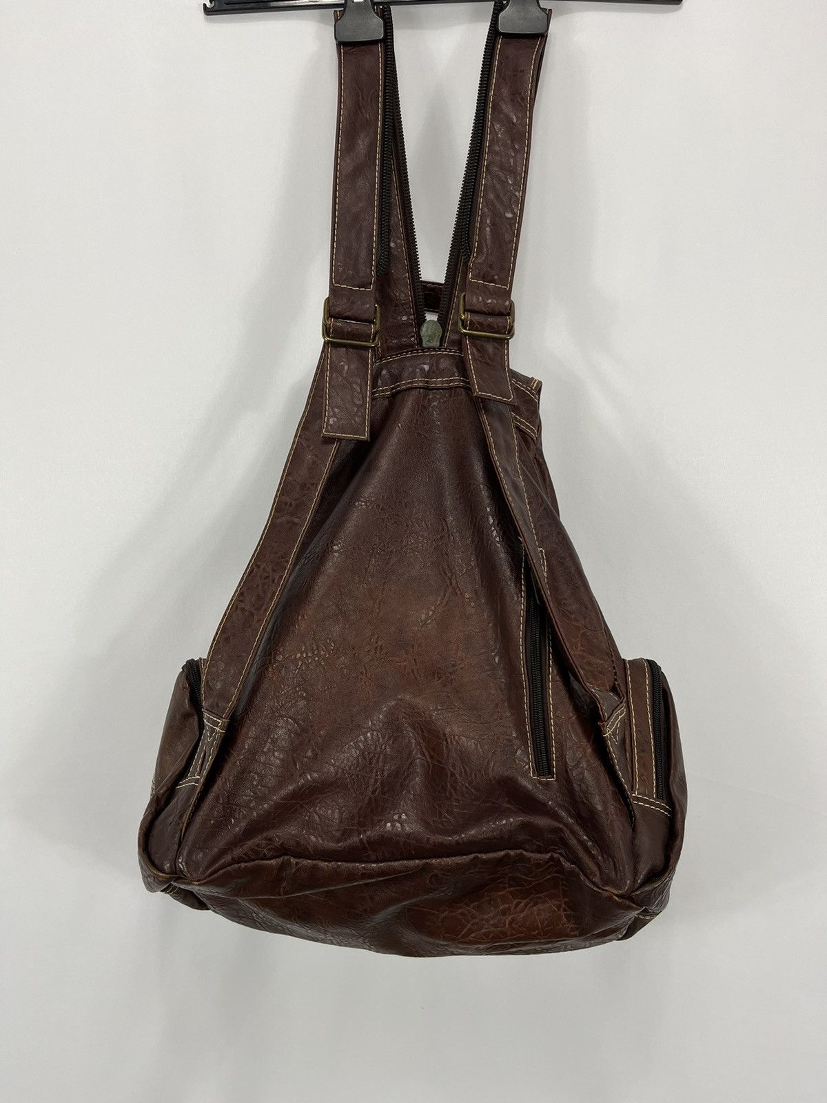 Diesel × Diesel Black Gold Vintage Diesel 90s Leather Backpack Sling Bag 90s Size ONE SIZE - 3 Thumbnail