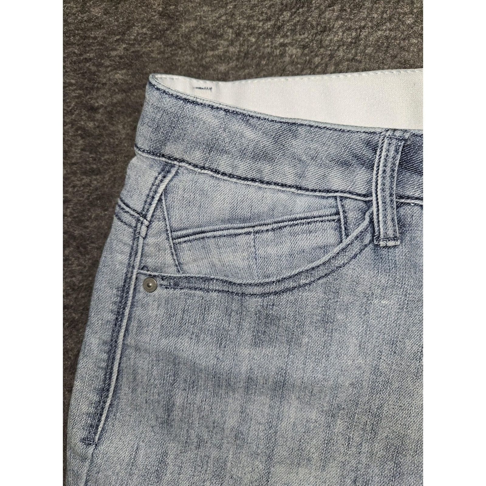 Vintage Democracy Womens 12 Light Wash Ab Solution Skinny Jeans Floral Embroidered Denim City Hipster Preppy Size 34" / US 12 / IT 48 - 6 Thumbnail