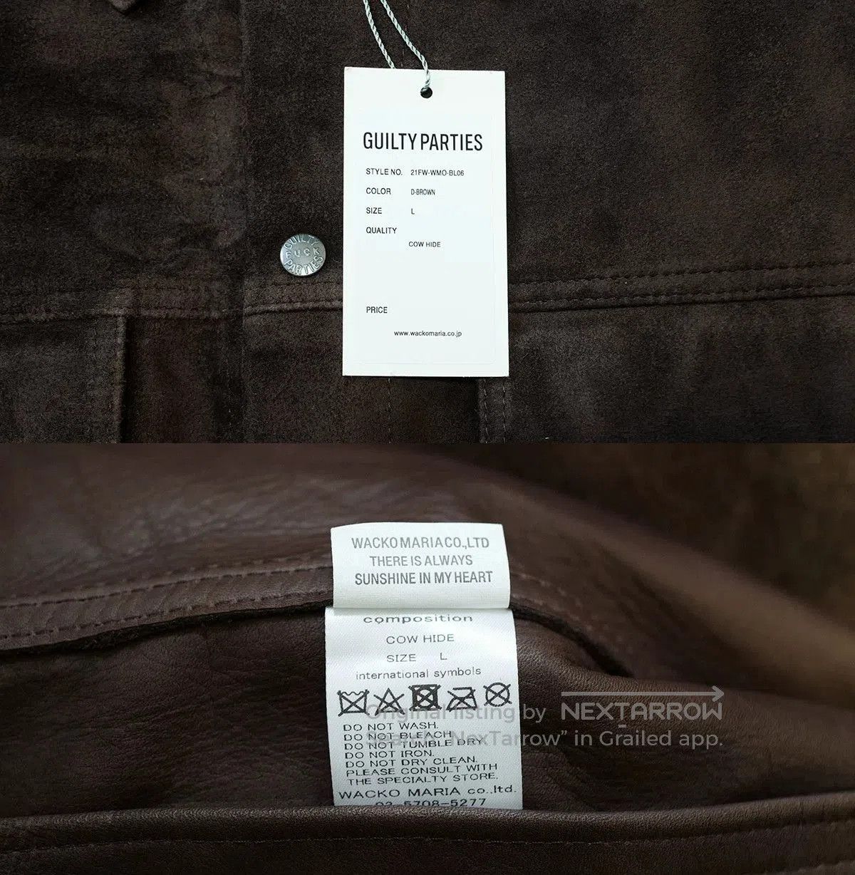 Wacko Maria wacko maria leather trucker jacket brown. Size US M / EU 48-50 / 2 - 6 Thumbnail