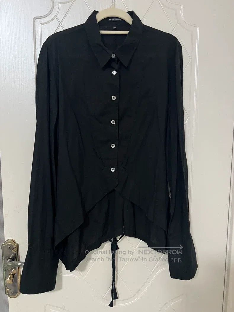Ann Demeulemeester Ann Demeulemeester Cotton Shirt, Back Double Ribbon Design Size XS / US 0-2 / IT 36-38 - 1 Thumbnail