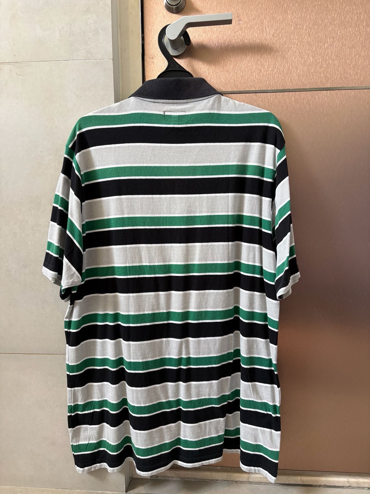 Supreme Classic Logo Stripe Polo Black Men's - SS19