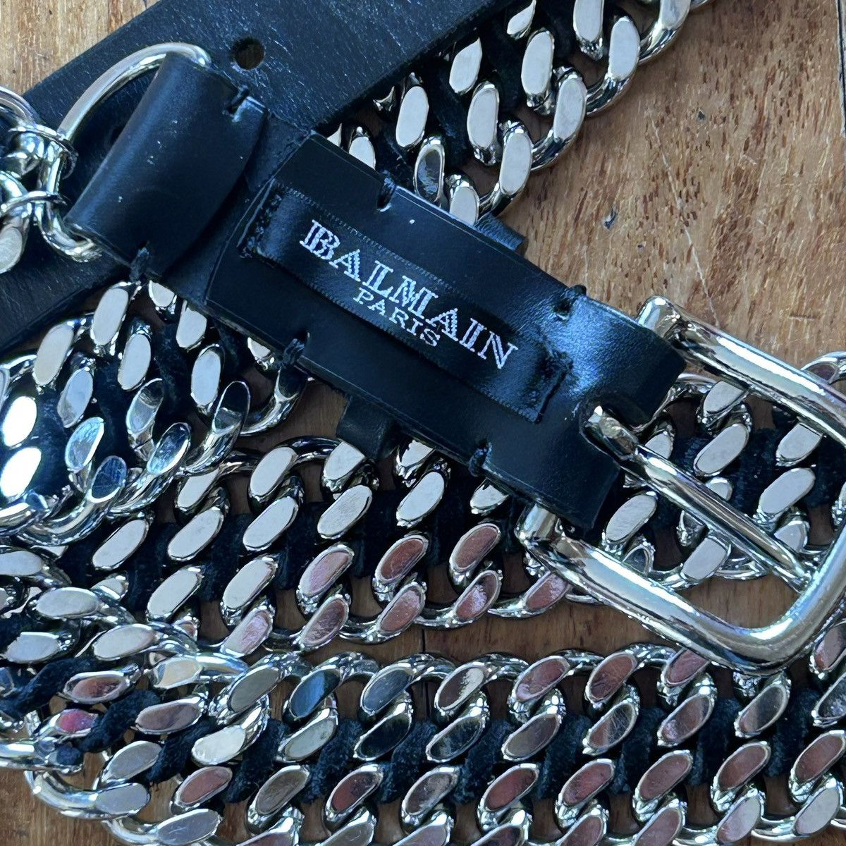 Balmain Balmain FW10 chain belt by Christophe Decarnin Size 32 - 4 Thumbnail