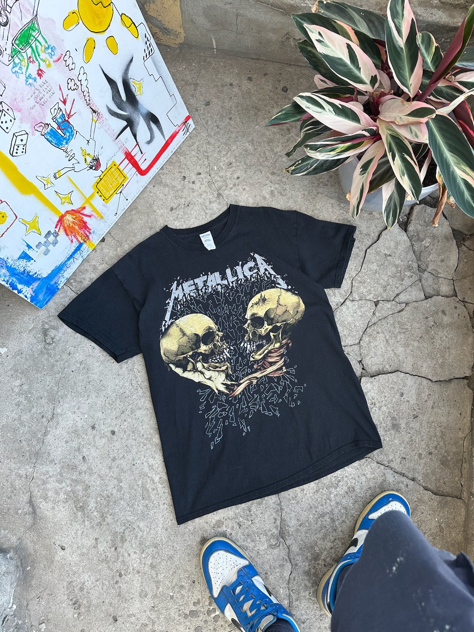 Band Tees Vintage Metallica Pushead Rock Band Tour Black T-shirt Size US M / EU 48-50 / 2 - 5 Thumbnail
