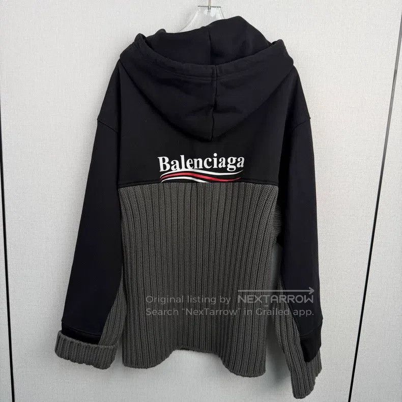 Balenciaga Balenciaga Black and Gray Colorblocked Hoodie Size US S / EU 44-46 / 1 - 5 Thumbnail