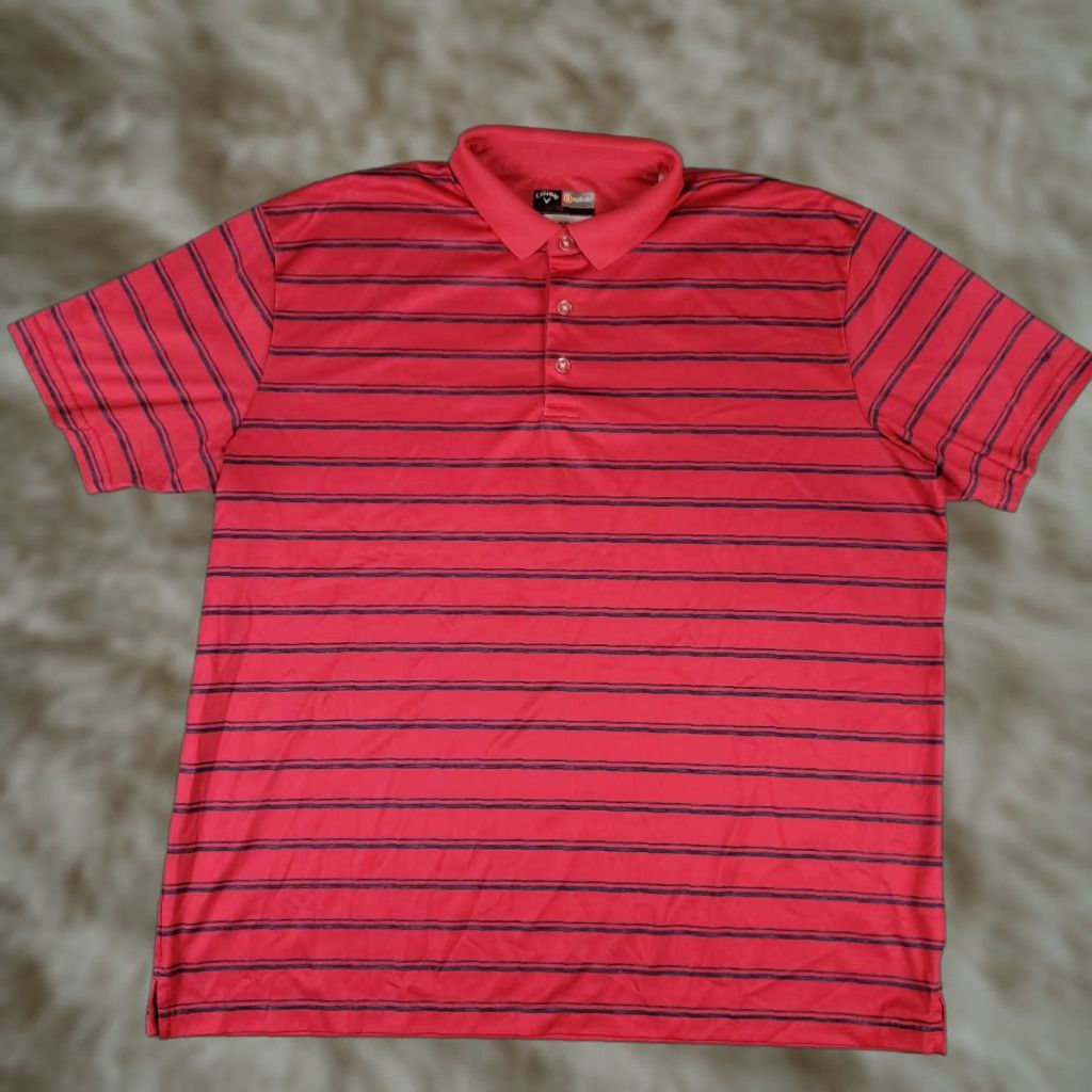 Callaway Callaway Polo Shirt Mens 2XL Pink Striped Short Sleeve Polo Men's Colorful Classic Golf Activewear) Size US XXL / EU 58 / 5 - 1 Thumbnail