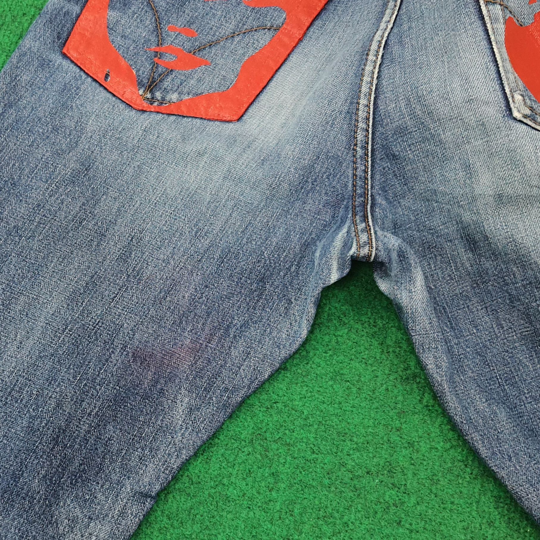 Hysteric Glamour Vintage Hysterics Raider Flare Custom Logo Denim C265N8 Size US 29 - 17 Thumbnail