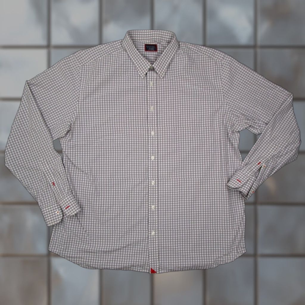 UNTUCKit VINTAGE UNTUCKit Men's Shirt Long Sleeve Check Gray 3XL Tall Casual City Designer Size US XXL / EU 58 / 5 - 1 Thumbnail