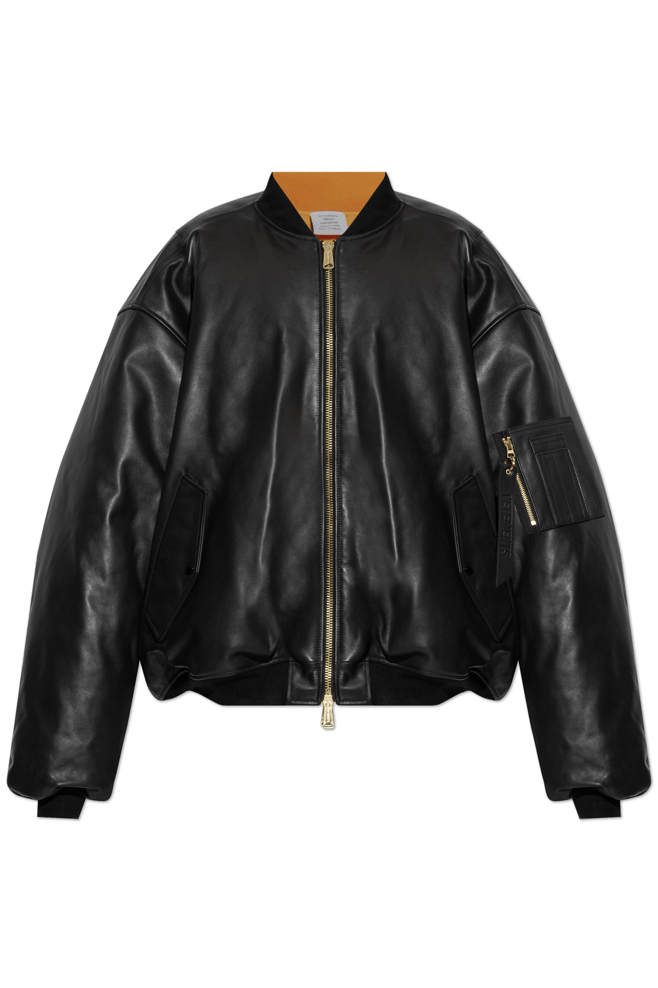 Vetements Vetements Leather MA-1 Bomber Size US S / EU 44-46 / 1 - 1 Thumbnail