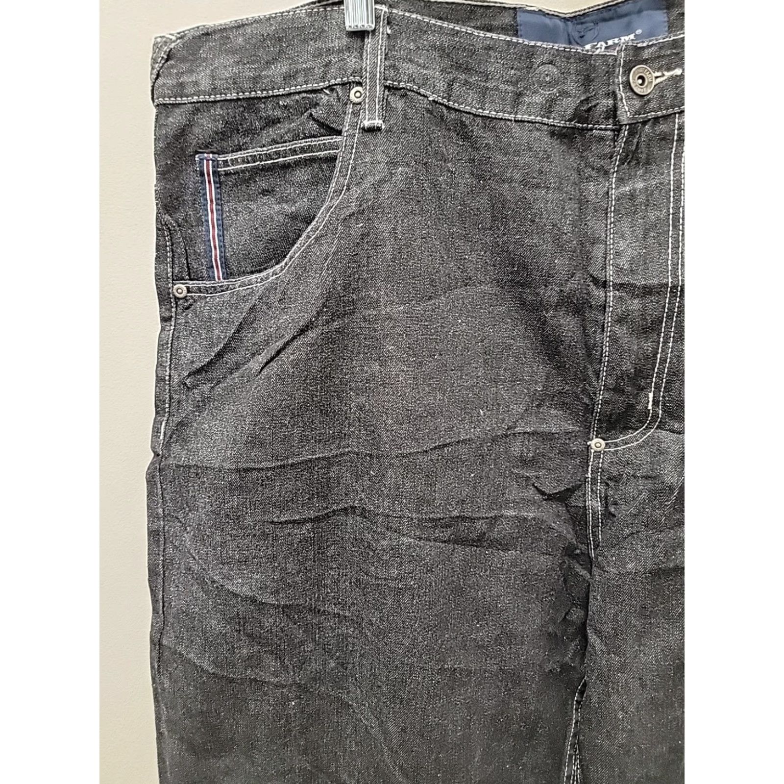 Vintage VINTAGE Black Phat Farm Denim Jeans Mens Wide-Leg 44x32 Cotton Blend 46x32 Inseam 32in Regular Computer-? Size US 44 / EU 60 - 2 Thumbnail
