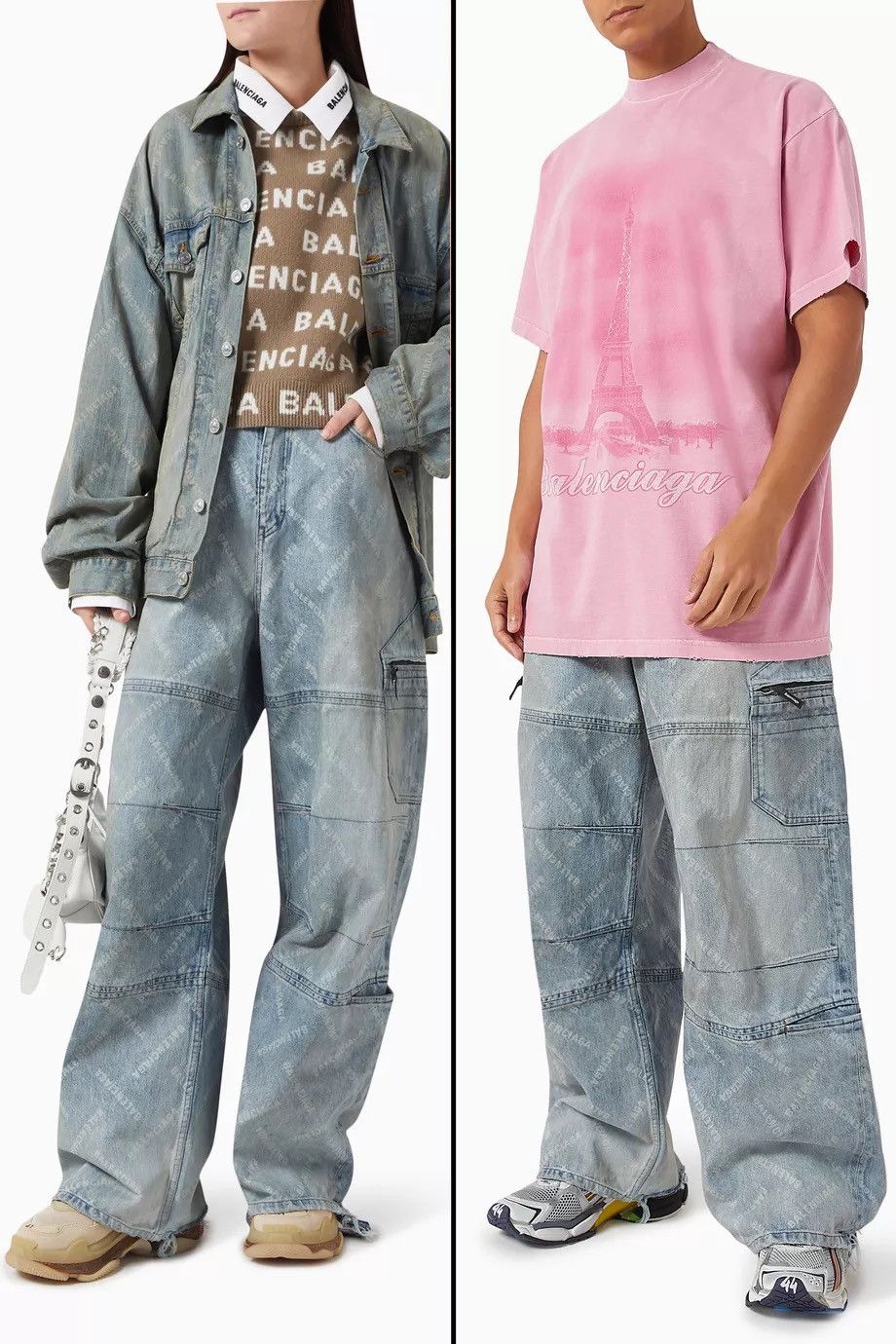 Balenciaga Monogram Japanese Denim Cargo Jeans Size US 32 / EU 48 - 6 Thumbnail