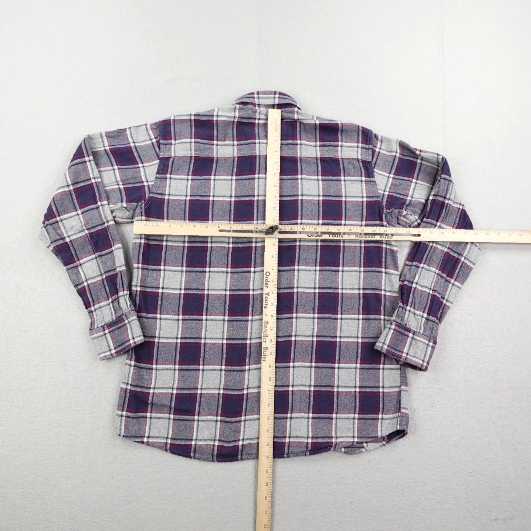 Ariat Ariat Shirt Large Gray Blue Plaid Flannel Retro Fit Sawtooth Pearl Snap Western Size US L / EU 52-54 / 3 - 6 Thumbnail