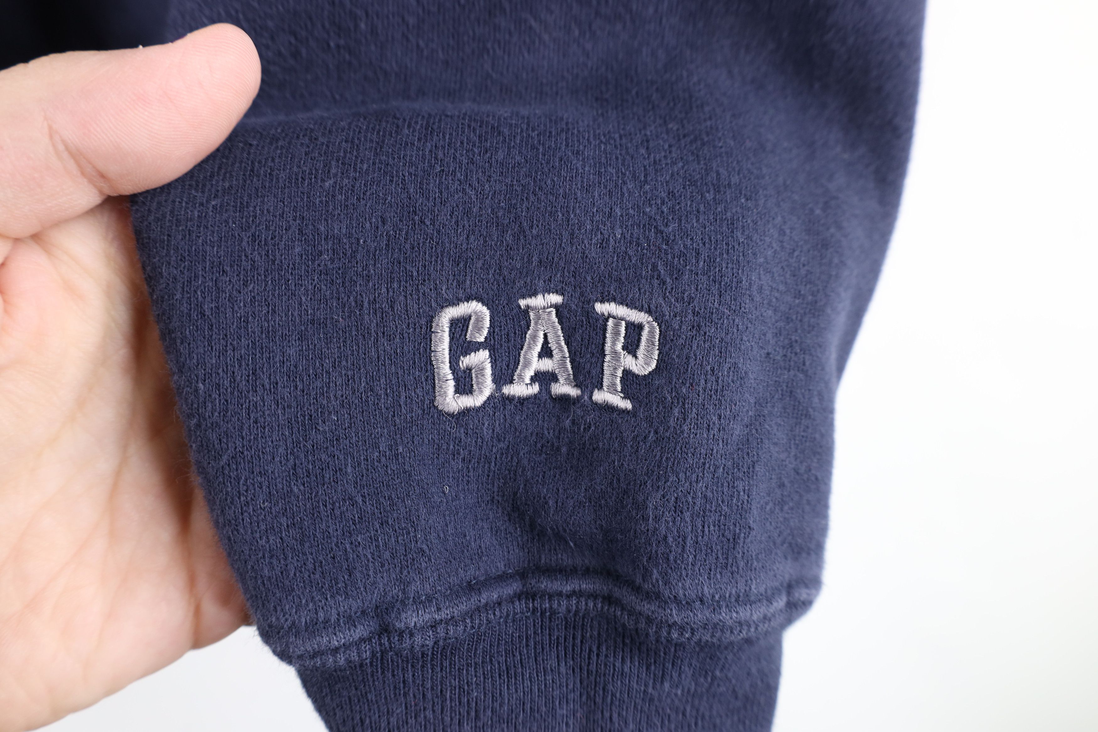 Gap × Vintage Vintage Gap Spell Out Crewneck Sweatshirt Navy Blue Size S / US 4 / IT 40 - 4 Thumbnail