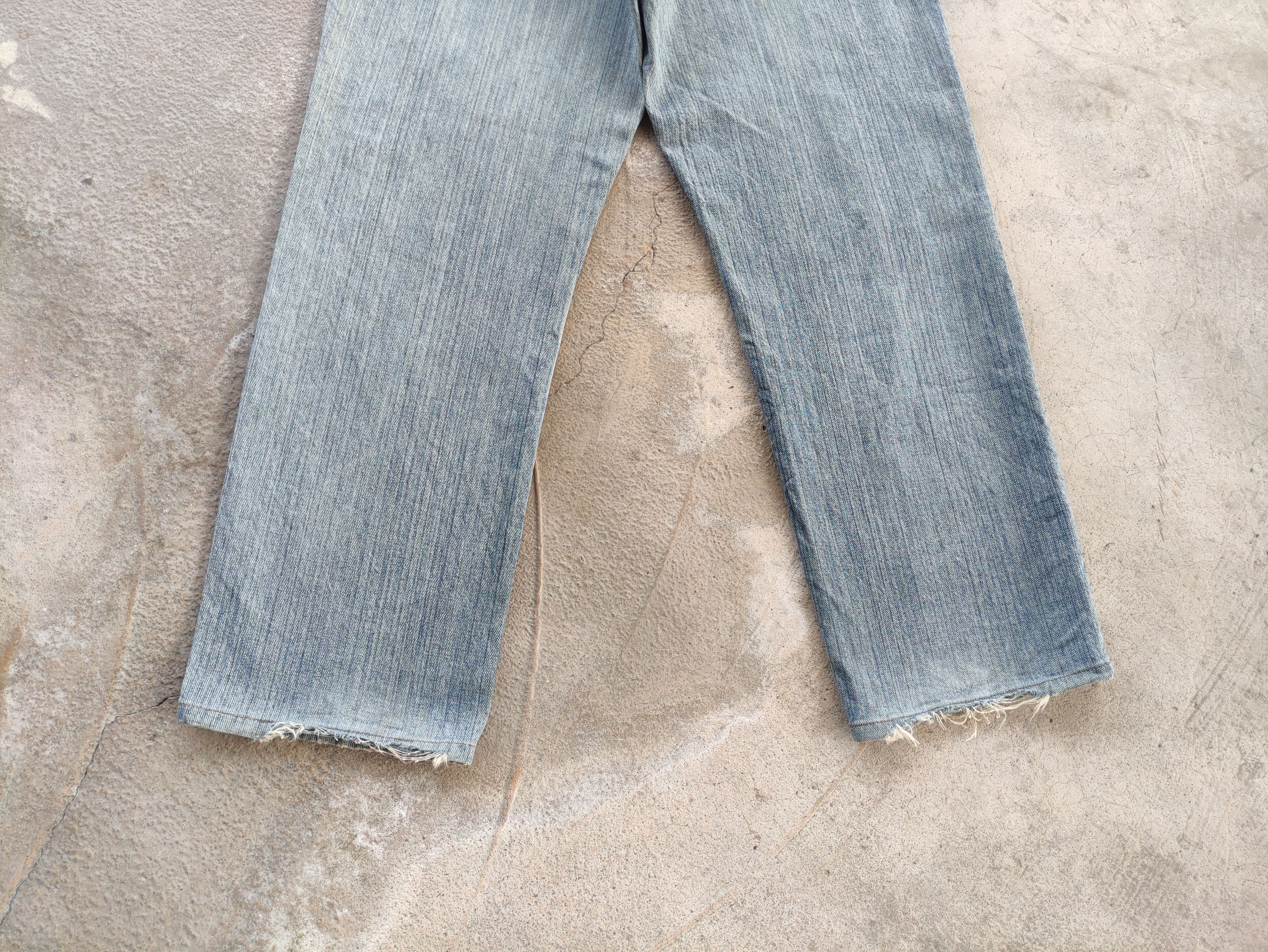 Lee Vintage Lee Japan Jean Distressed Faded Denim Pants Size US 31 - 12 Thumbnail