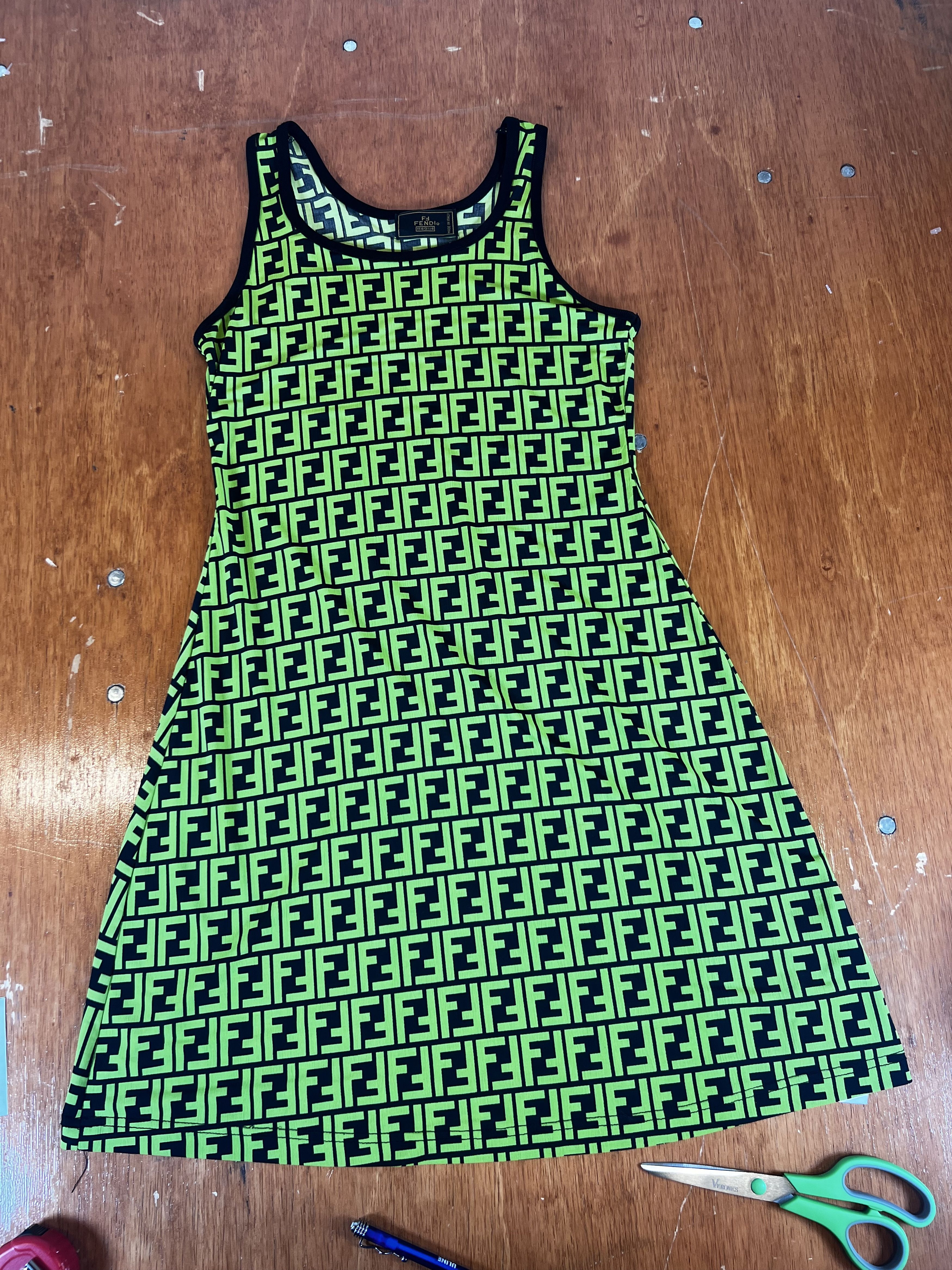 Fendi VINTAGE FENDI NEON MONOGRAM DRESS Size M / US 6-8 / IT 42-44 - 1 Thumbnail