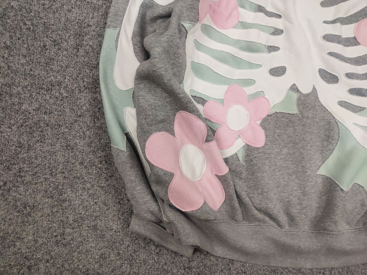 Nike Vintage Nike Skeleton Embroidered Logo Grey Oversized Hoodie Size M / US 6-8 / IT 42-44 - 6 Thumbnail