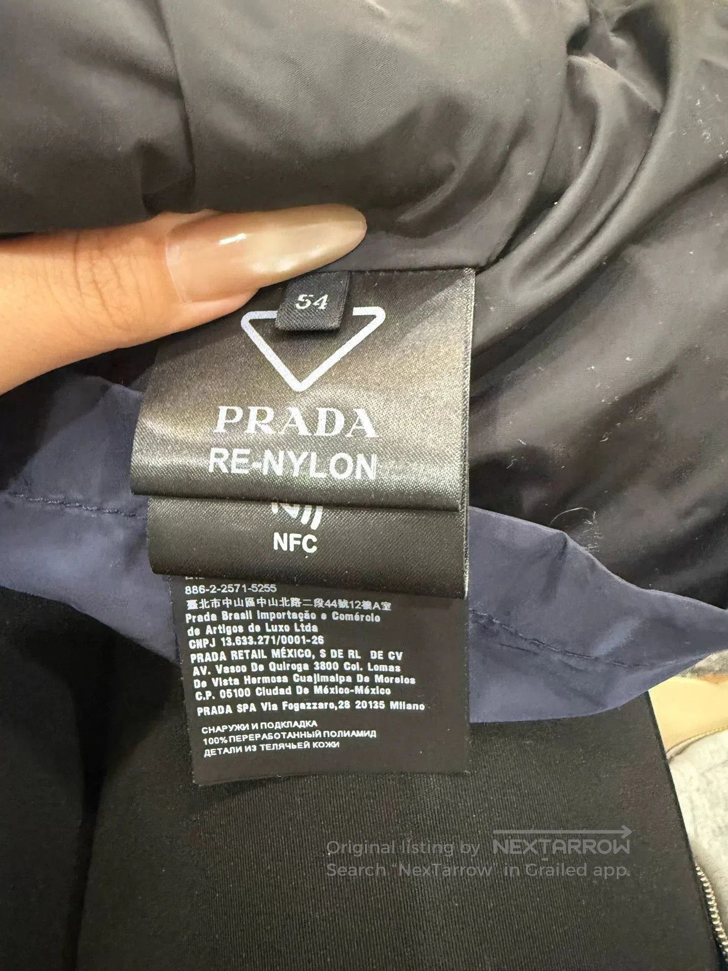Prada Prada Dark Blue Triangle Logo Jacket. Size US S / EU 44-46 / 1 - 5 Thumbnail