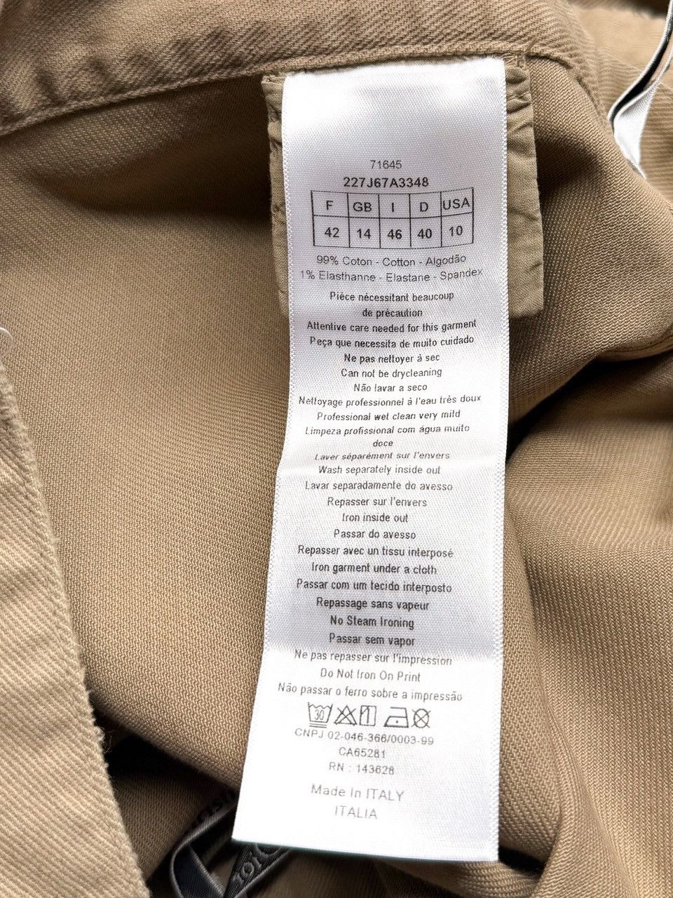 Dior Dior SS22 Beige Butterfly Print Pleated Cargo Wrap Skirt Size 30" / US 8 / IT 44 - 8 Thumbnail