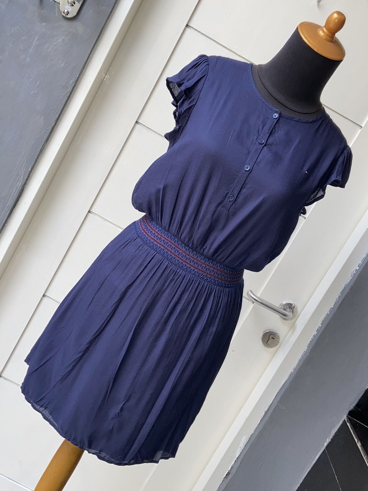 Tommy Hilfiger TOMMY HILFIGER Navy Midi Dress Size S / US 4 / IT 40 - 3 Thumbnail
