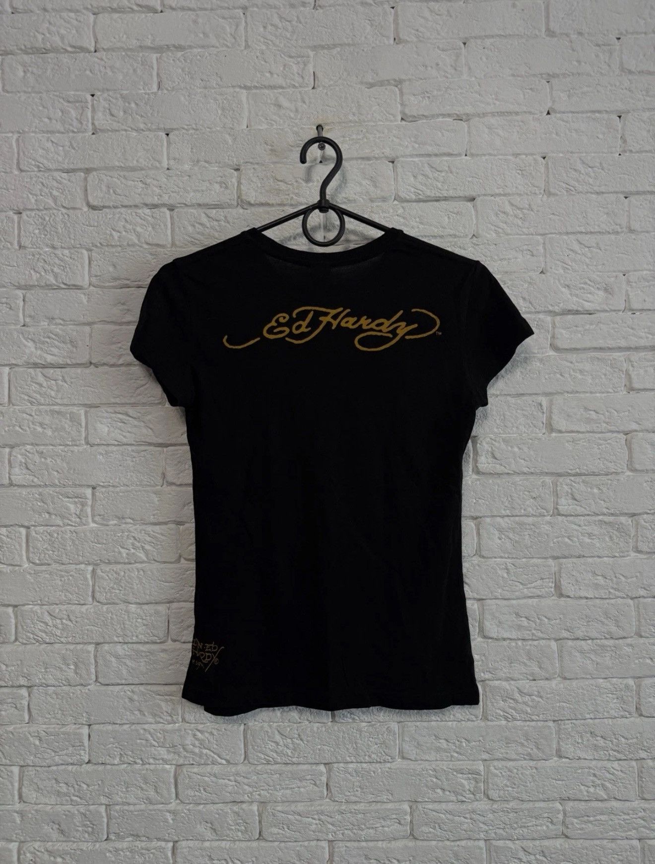Ed Hardy Ed Hardy Womens T-shirt Ringstones USA Made Sz S Size S / US 4 / IT 40 - 5 Thumbnail