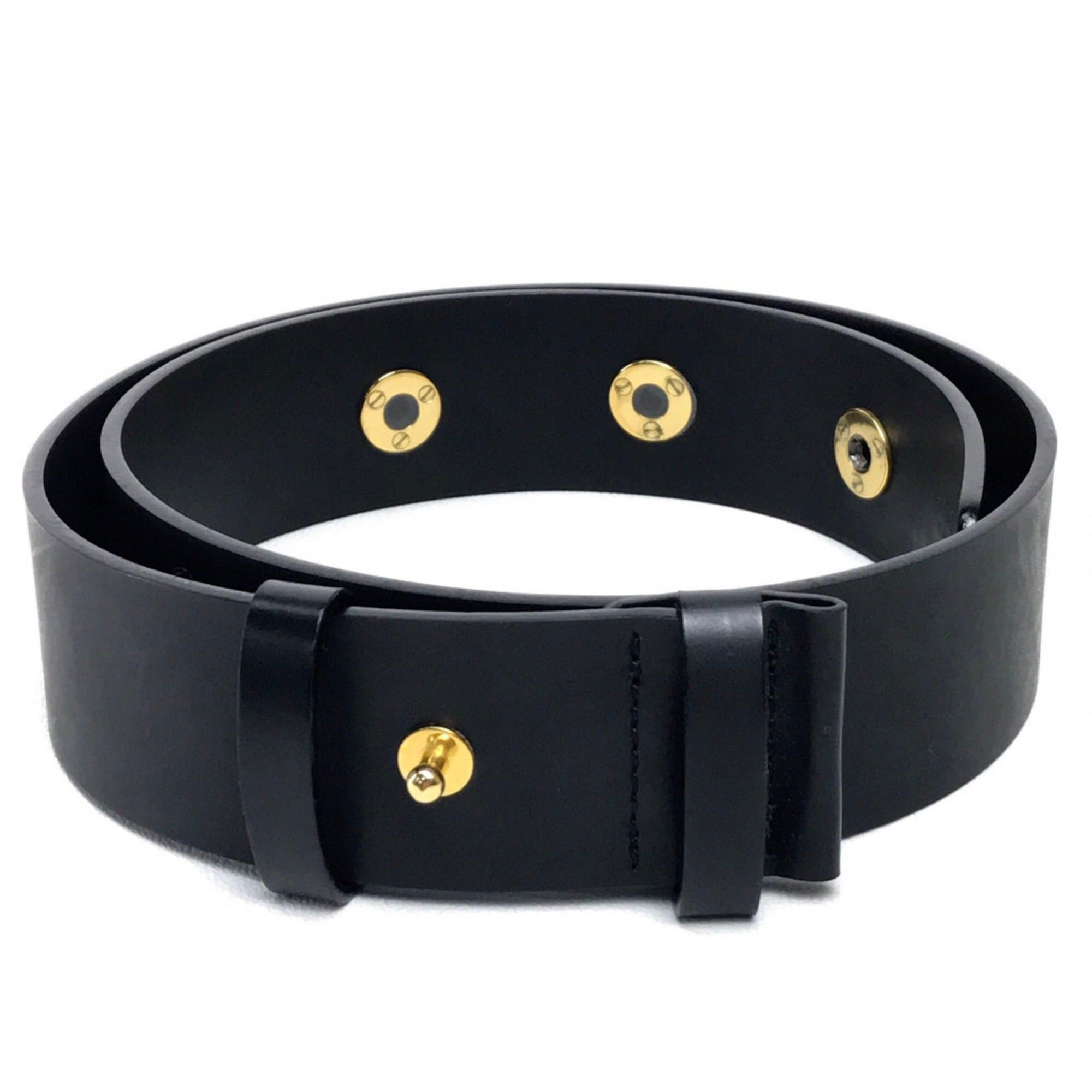BVLGARI Apparel Pants Belt Leather 7159 Women's Black