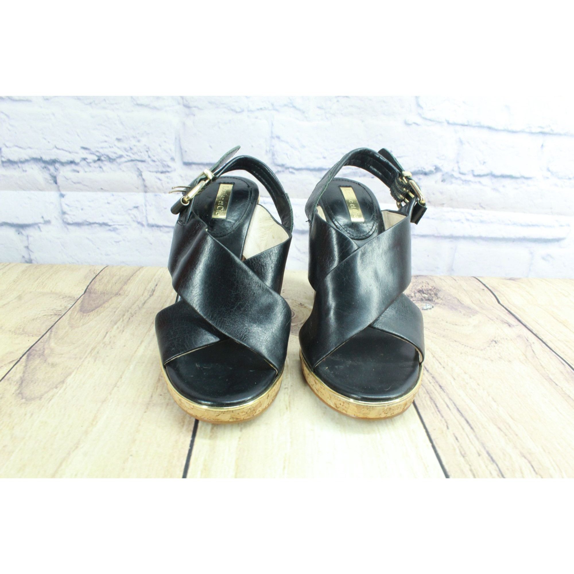Other Louise et Cie Black Leather Open Toe Sandals US 6 Size US 6 / IT 36 - 4 Thumbnail