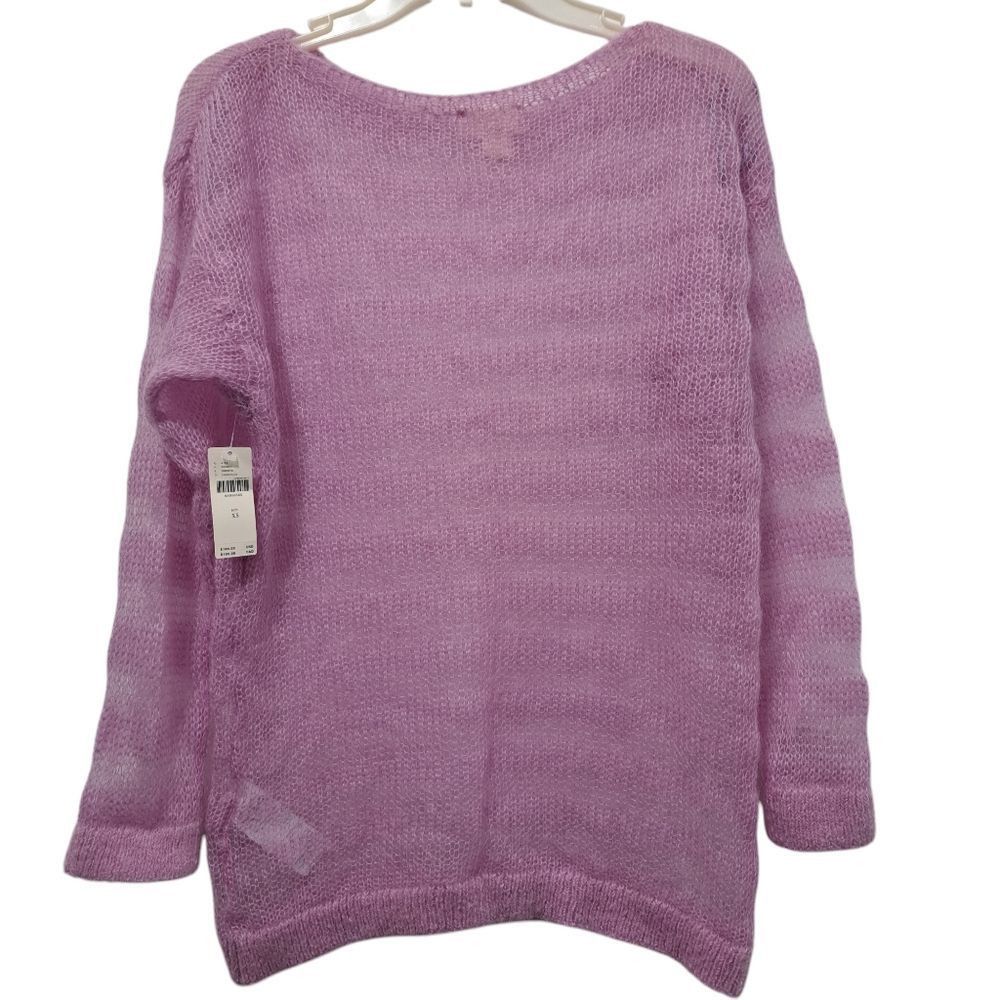 Anthropologie Anthropologie Maeve Wool Blend Sheer Lightweight Pullover Oversized Sweater XS Size XS / US 0-2 / IT 36-38 - 2 Thumbnail